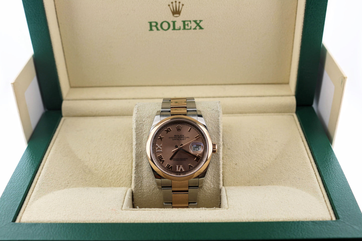 2022 Rolex Datejust 126201 Rose Roman VI Diamond Dial RG TT Oyster No Paper 36mm