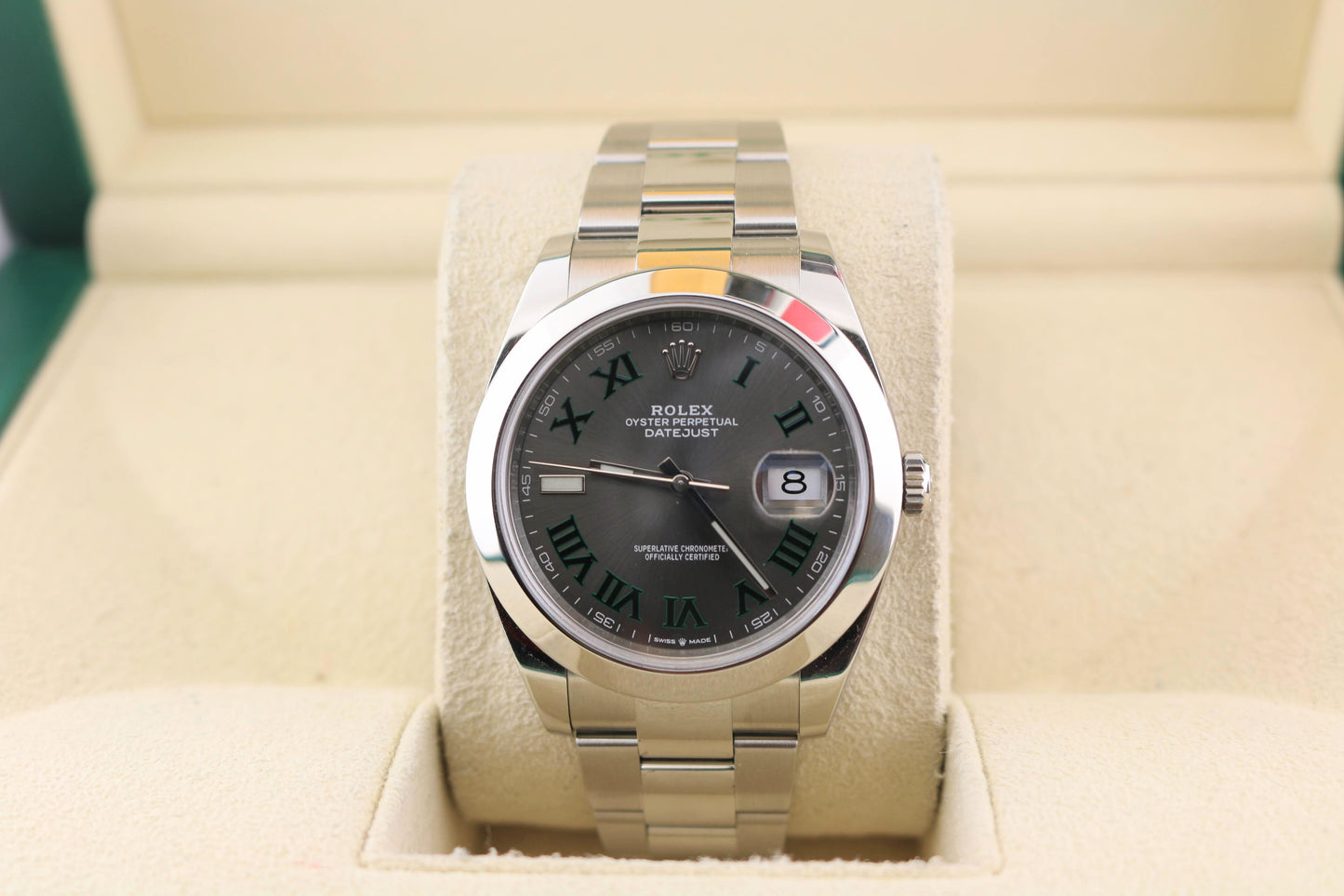 2021 Rolex Datejust 126300 Wimbledon Dial SS Oyster No Papers 41mm