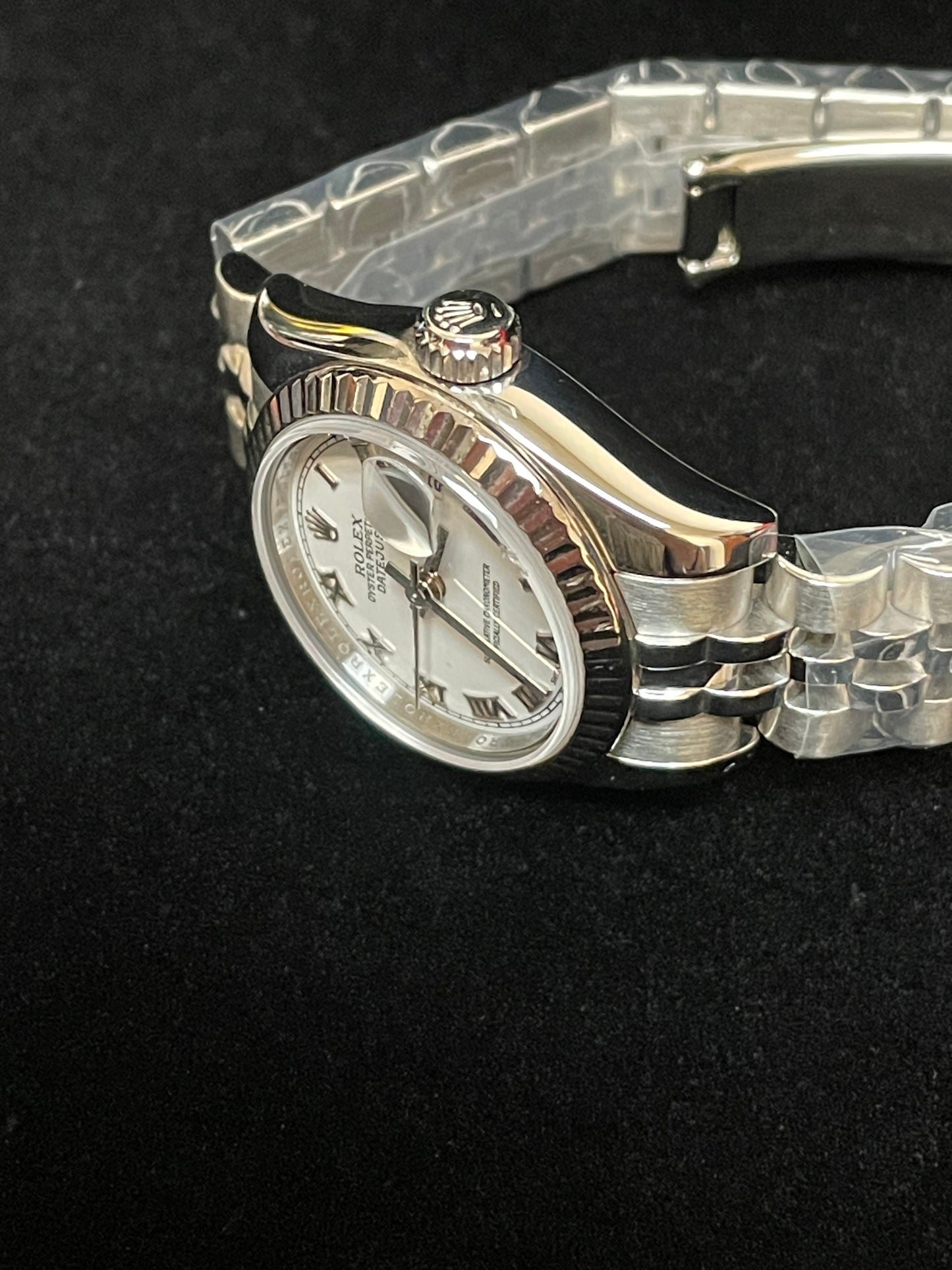 2009 Rolex Ladies Datejust 179174 White Roman SS Jubilee With Papers 26mm