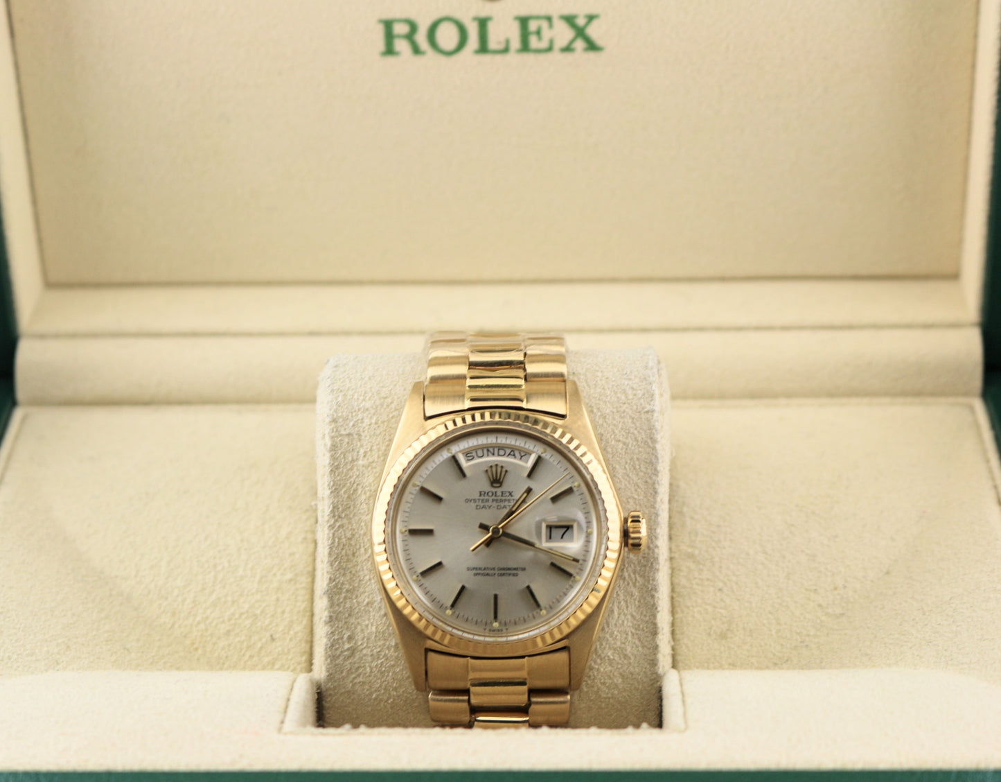 1974 Rolex Day-Date 1803 Silver Dial 18kt President No Papers 36mm