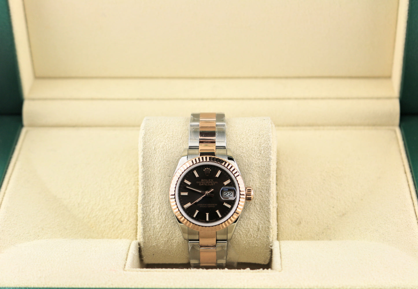 2019 Rolex Ladies Datejust 279171 Chocolate TT RG Oyster No Papers 28mm
