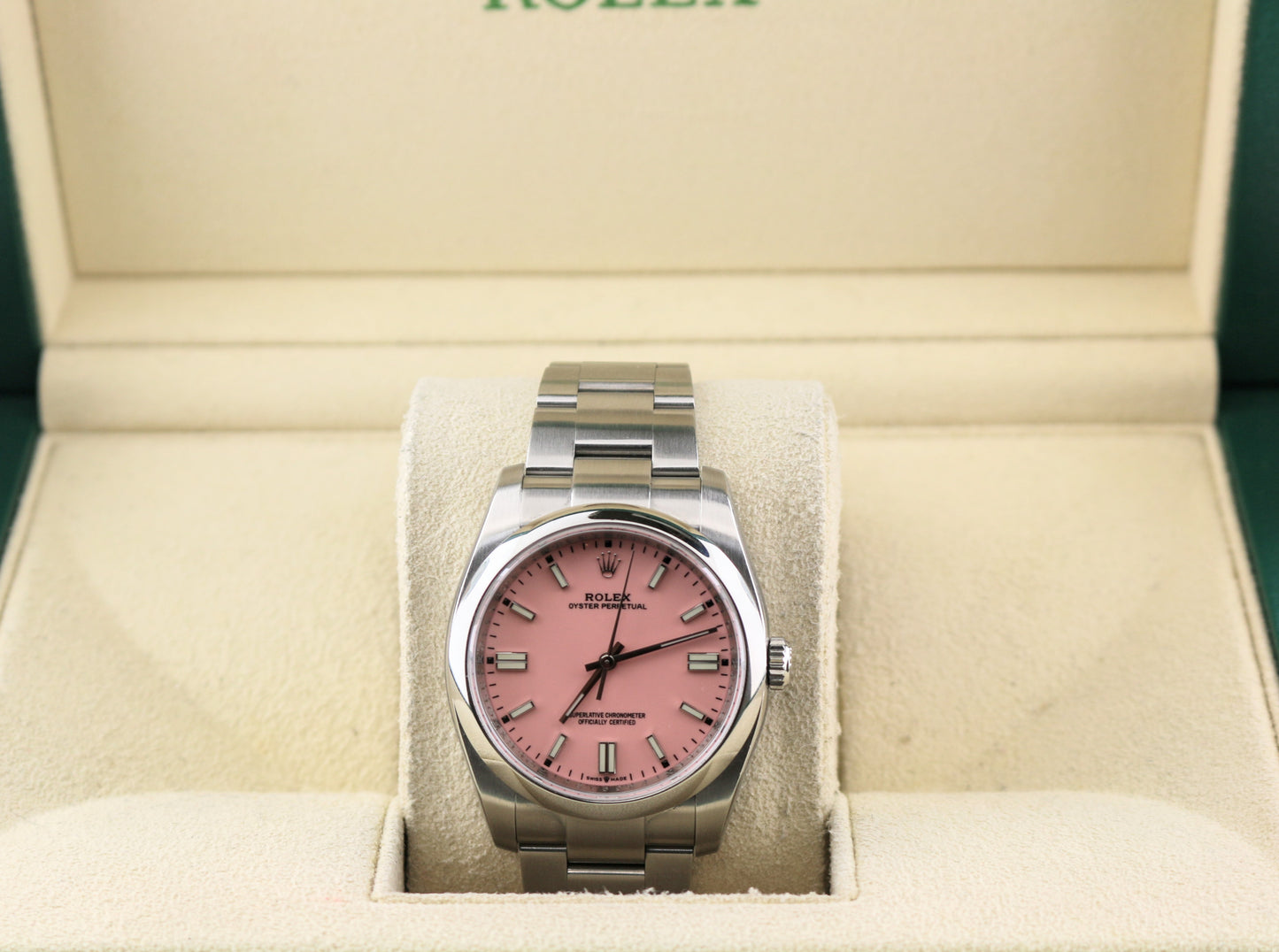 2009 Rolex Oyster Perpetual 116000 Pink Dial SS Oyster No Papers 36mm
