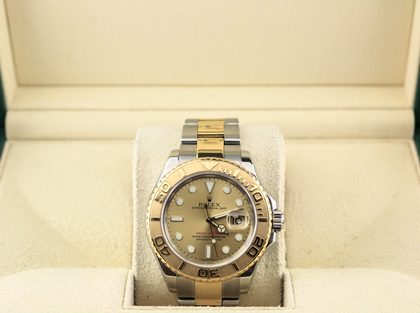 OH 2006 Rolex Yacht-Master 16623 Champagne Dial TT Oyster No Papers 40mm