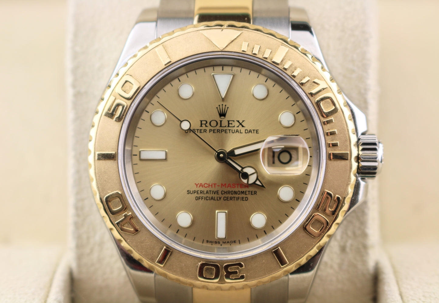 OH 2006 Rolex Yacht-Master 16623 Champagne Dial TT Oyster No Papers 40mm