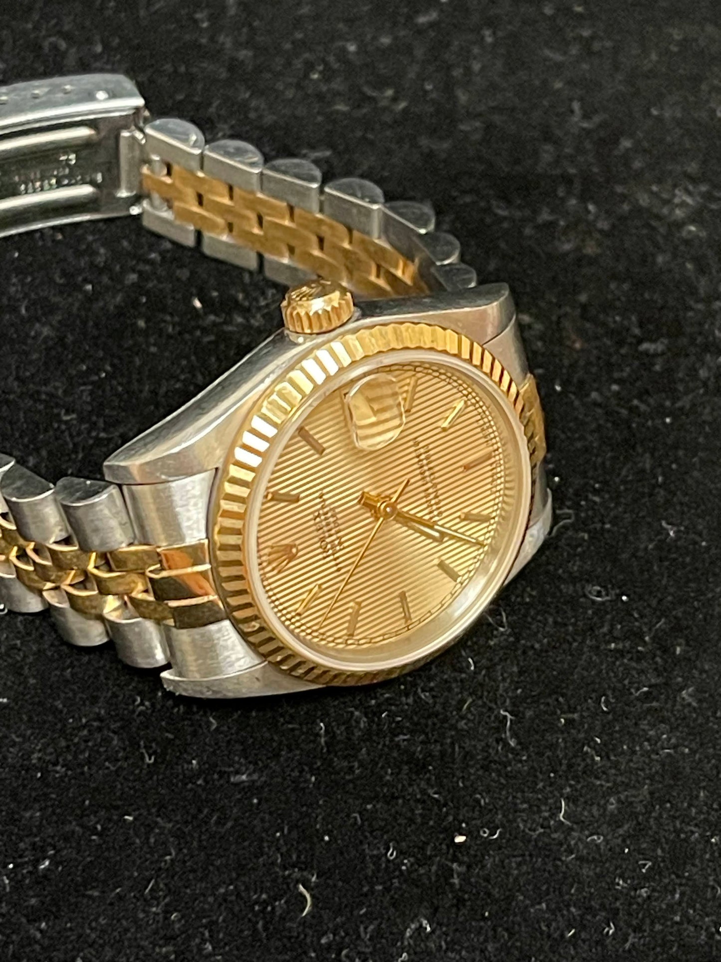 1993 Rolex Datejust 68273 Champagne Tapestry Dial TT Jubilee No Papers 31mm