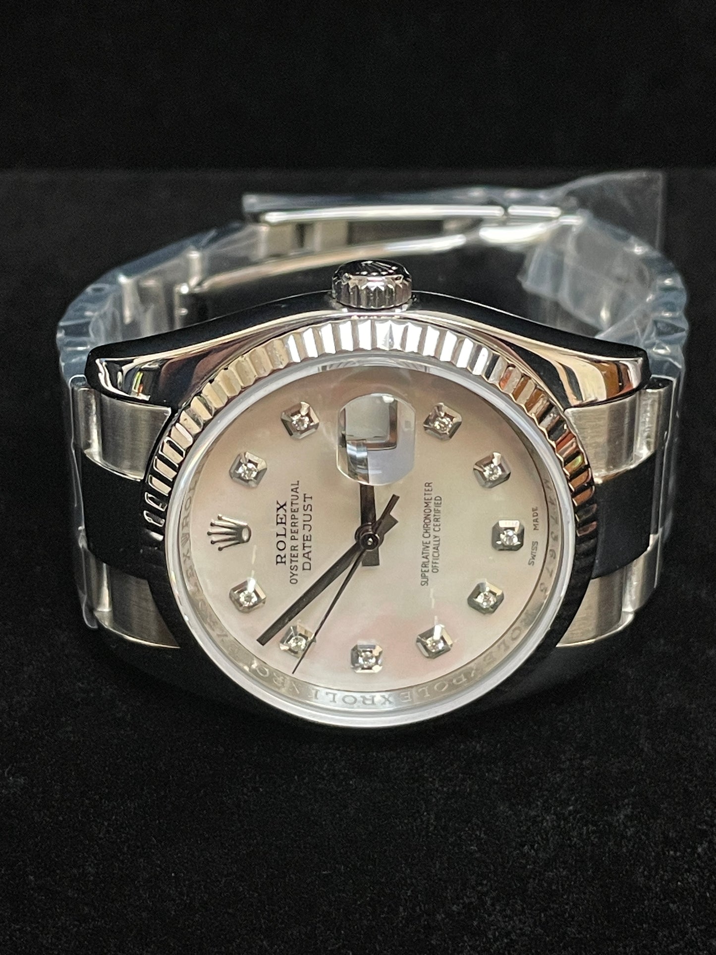 2008 Rolex Datejust 116234 MOP Diamond Dial SS Oyster No Papers 36mm
