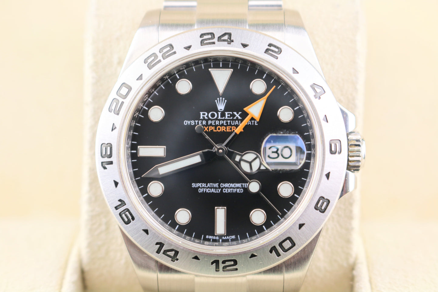 2019 Rolex Explorer II 216570 Black Dial SS Oyster No Papers 42mm