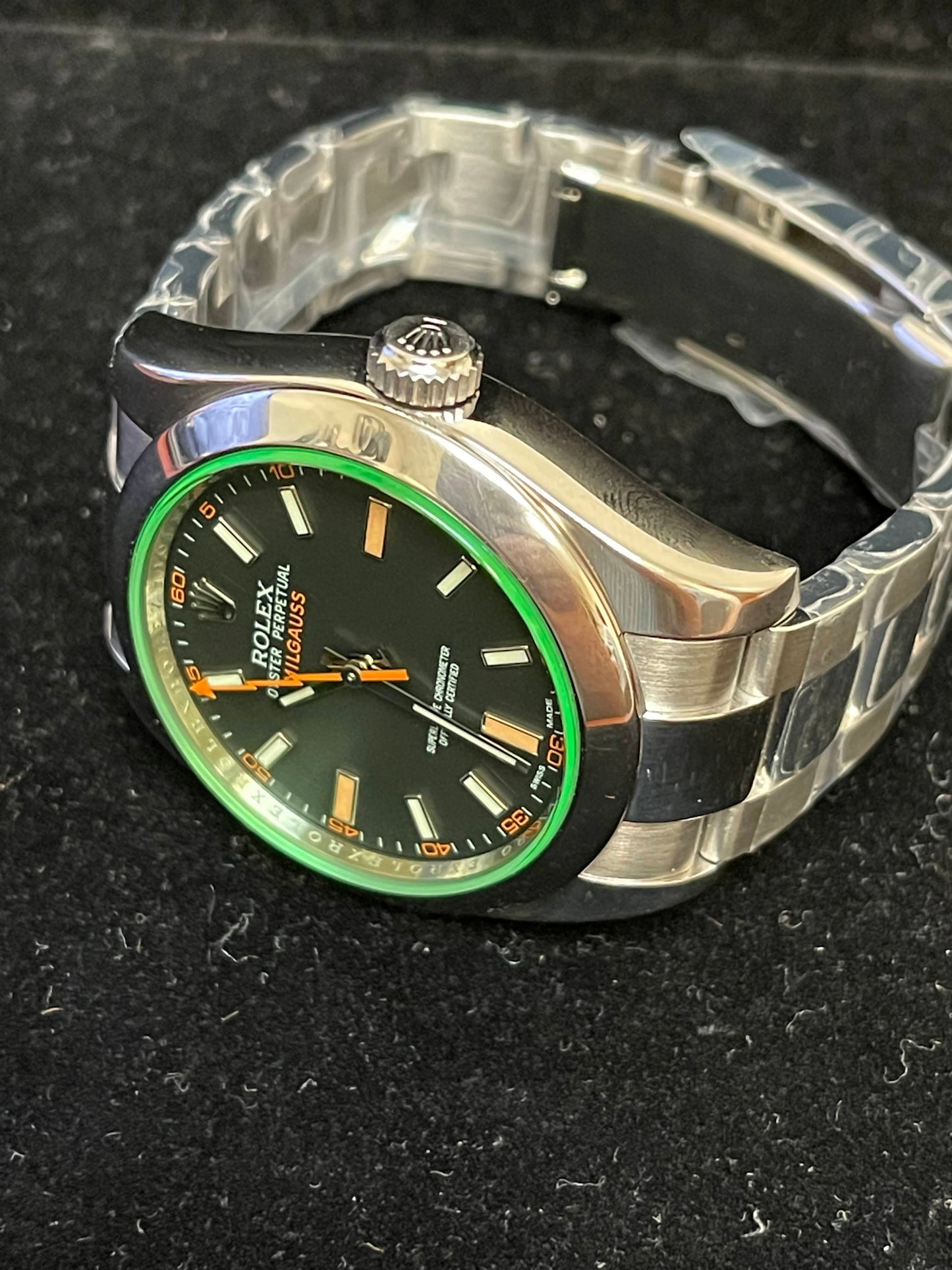 2014 Rolex Milgauss 116400GV Black Dial SS Oyster No Papers 40mm