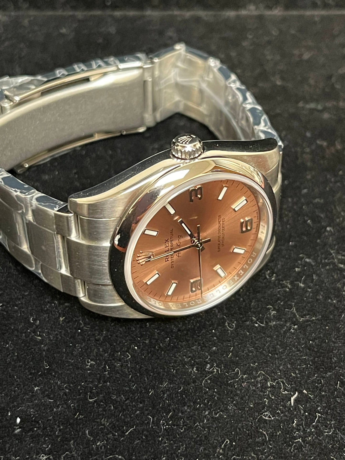 2014 Rolex Air King 114200 Pink Dial SS Oyster No Papers 34mm