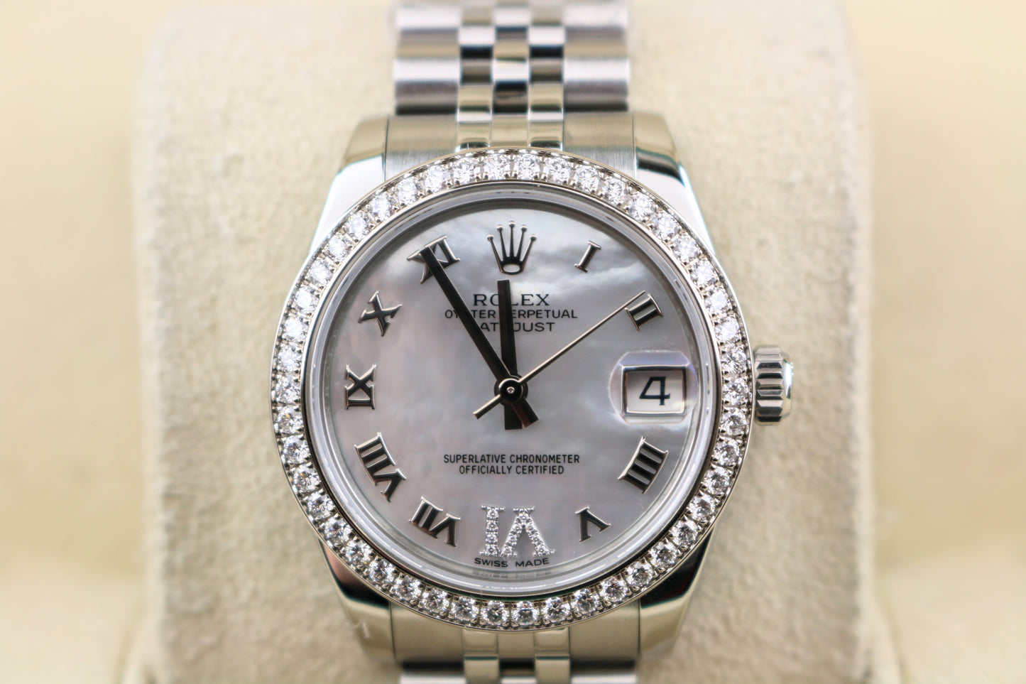 2021 Rolex Datejust 178384 MOP Diamond Dial and Bezel SS Jubilee With Paper 31mm