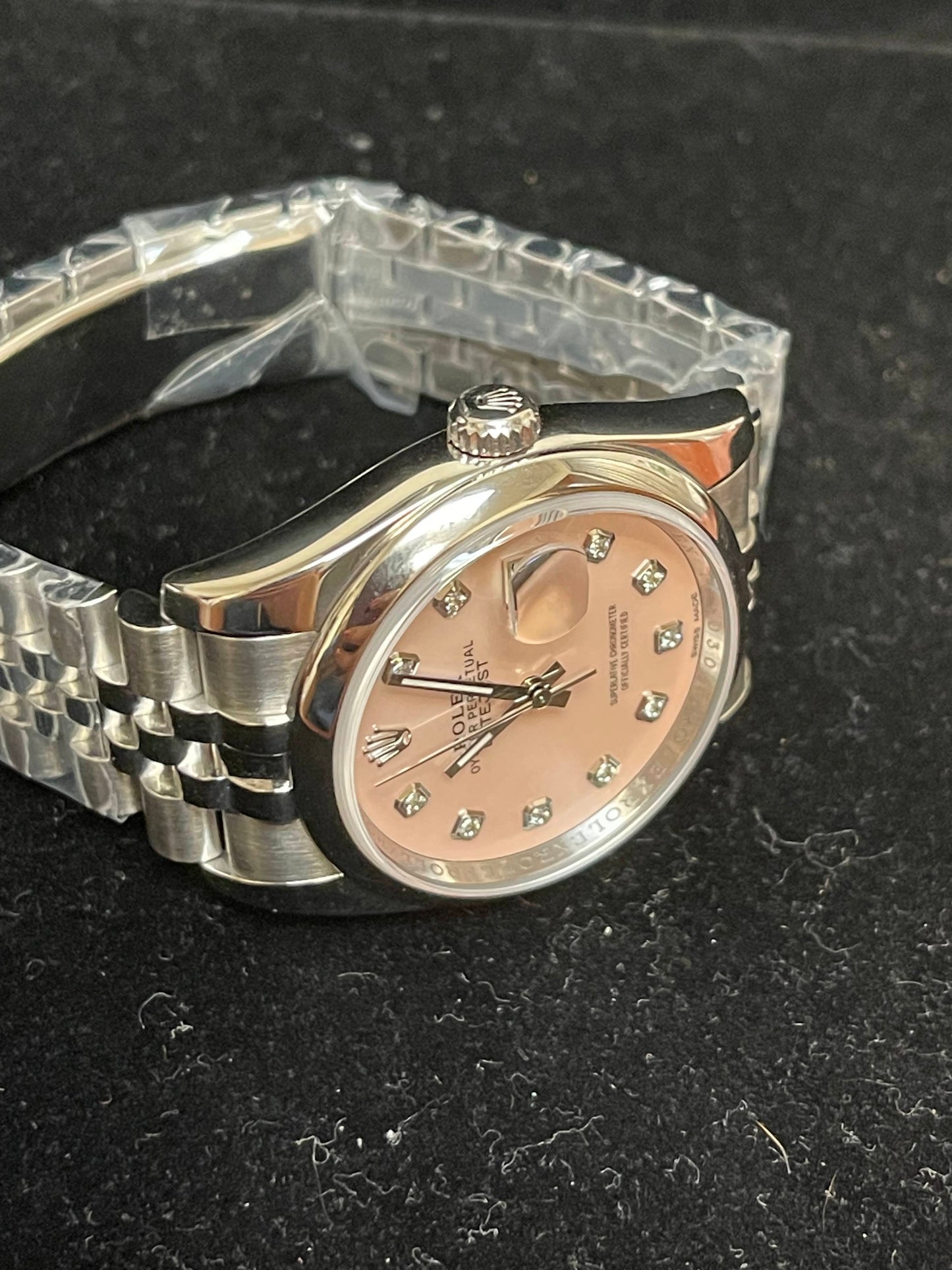 2010 Rolex Datejust 116200 Pink Mop Diamond Dial SS Jubilee No Papers 36mm