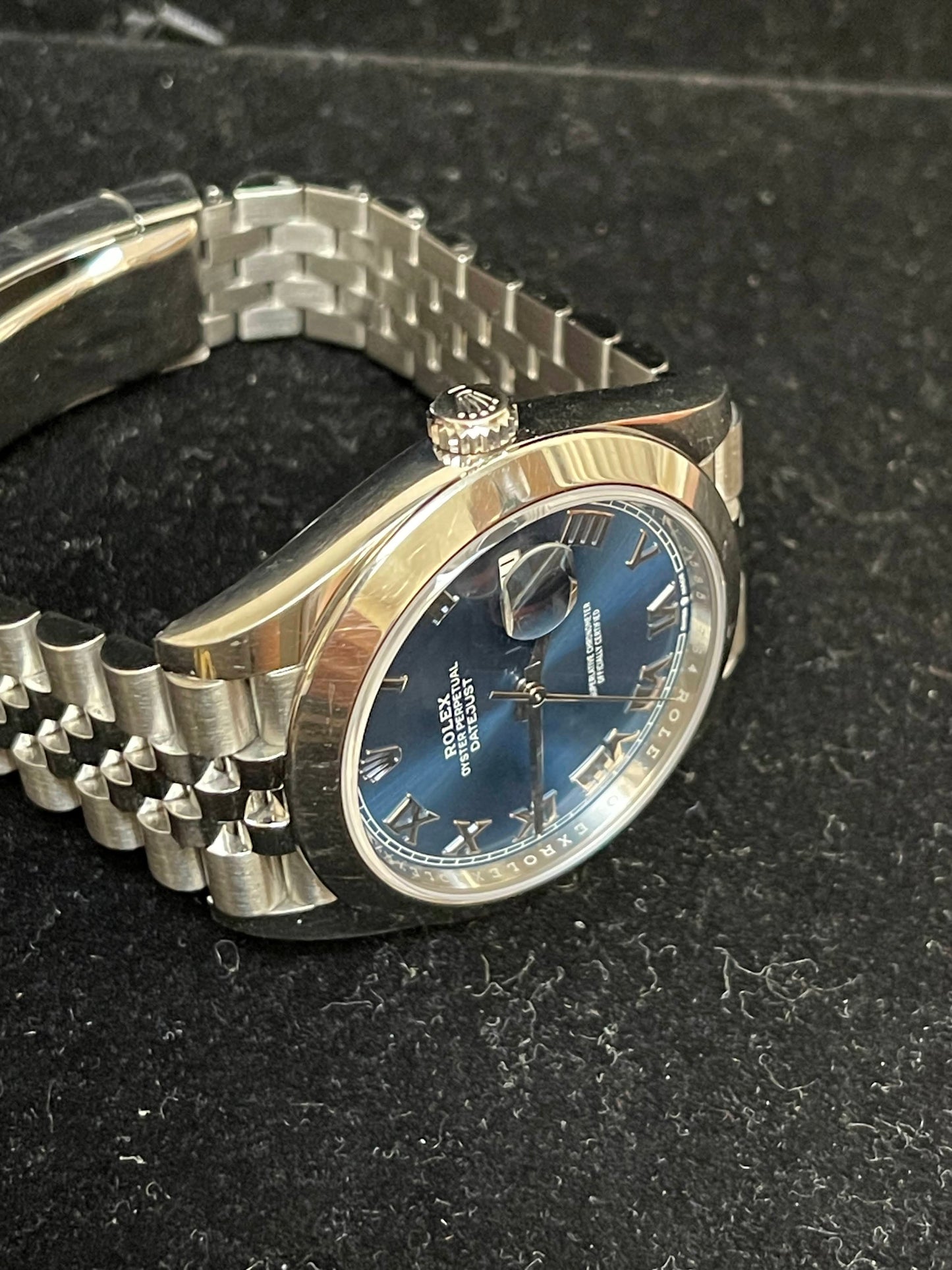 2021 Rolex Datejust 126300 Blue Roman SS Jubilee With Papers 41mm
