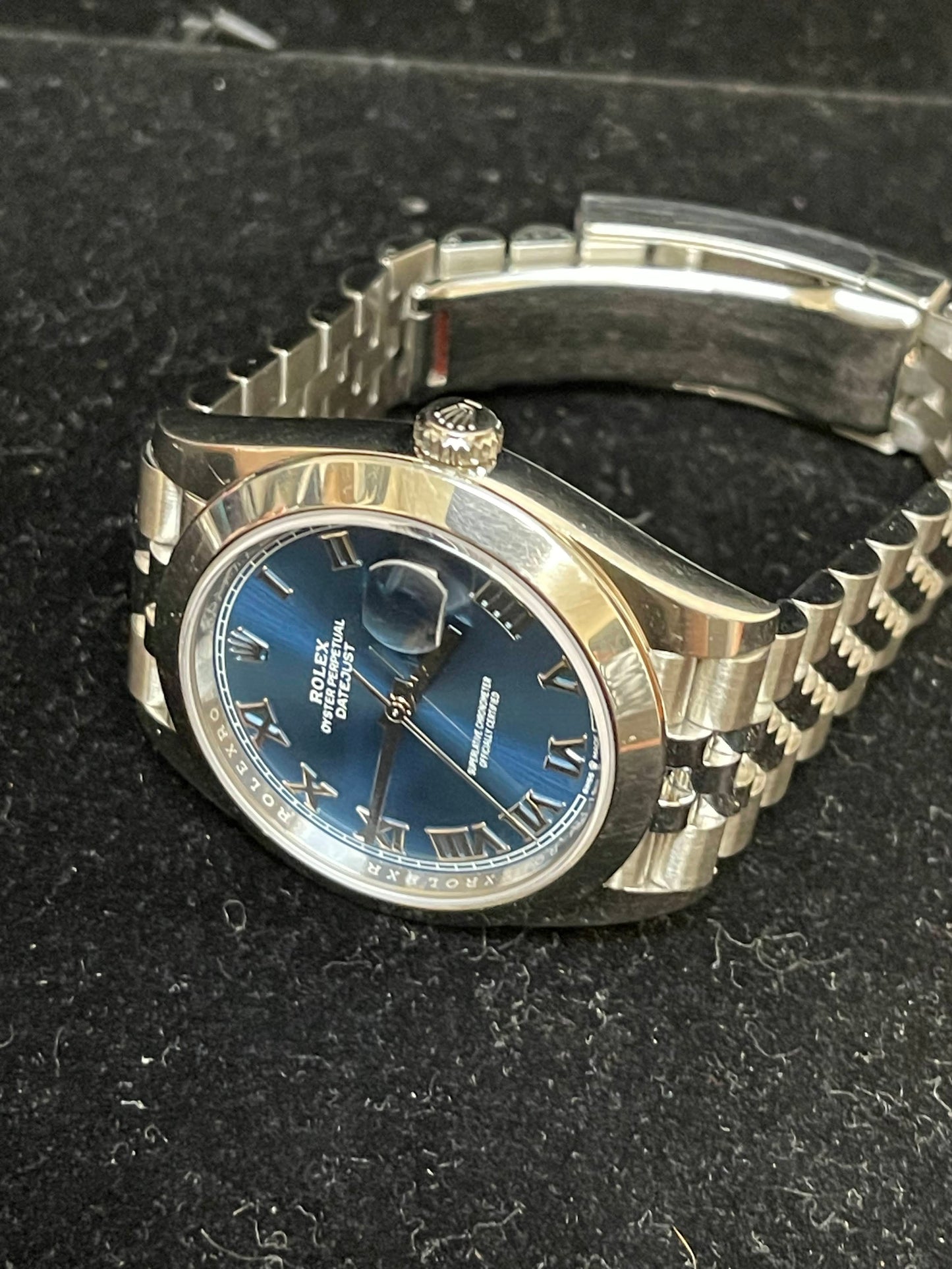 2021 Rolex Datejust 126300 Blue Roman SS Jubilee With Papers 41mm