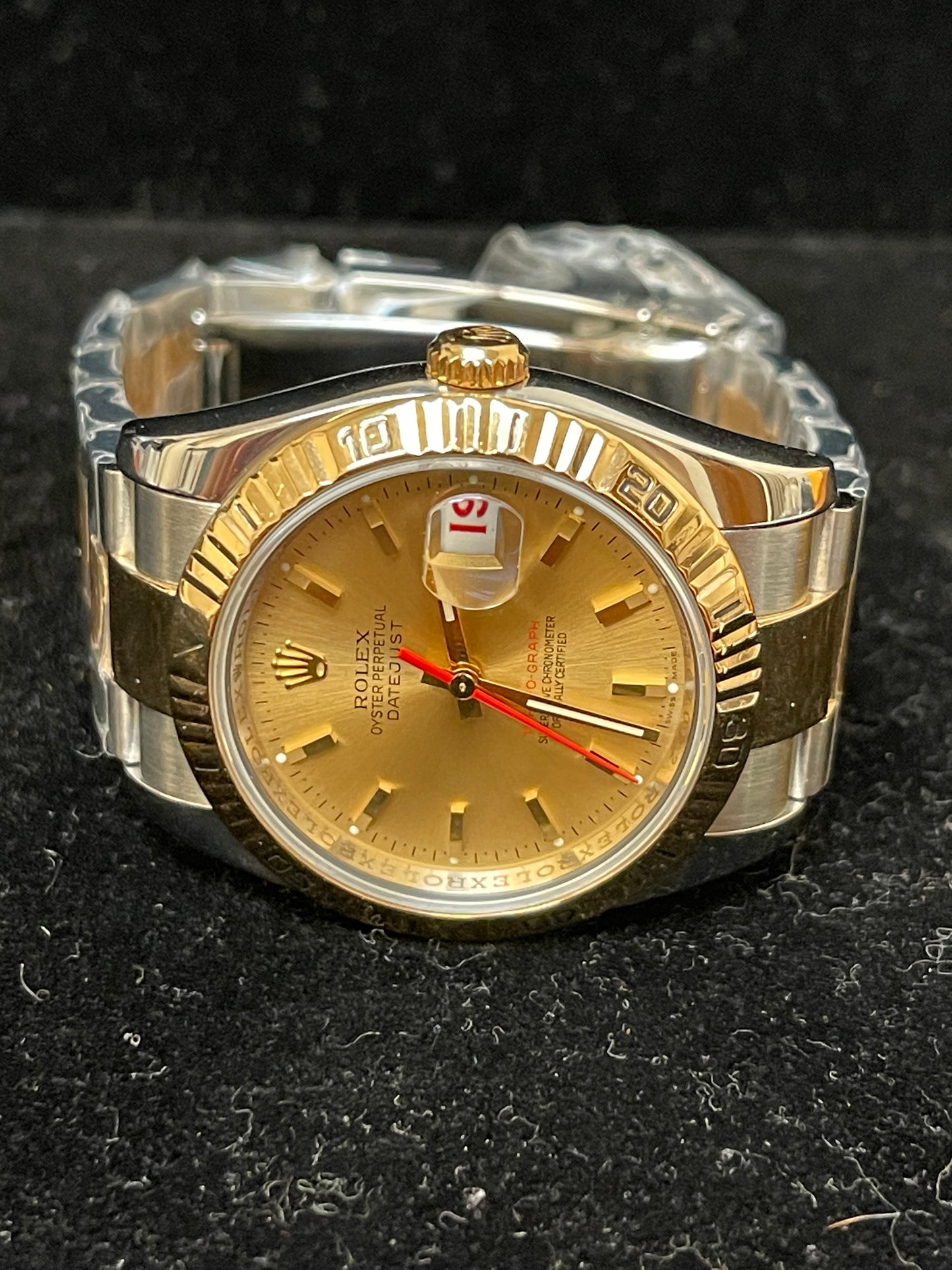 2006 Rolex Datejust Turn-O-Graph 116263 Champagne Dial TT Oyster No Papers 36mm