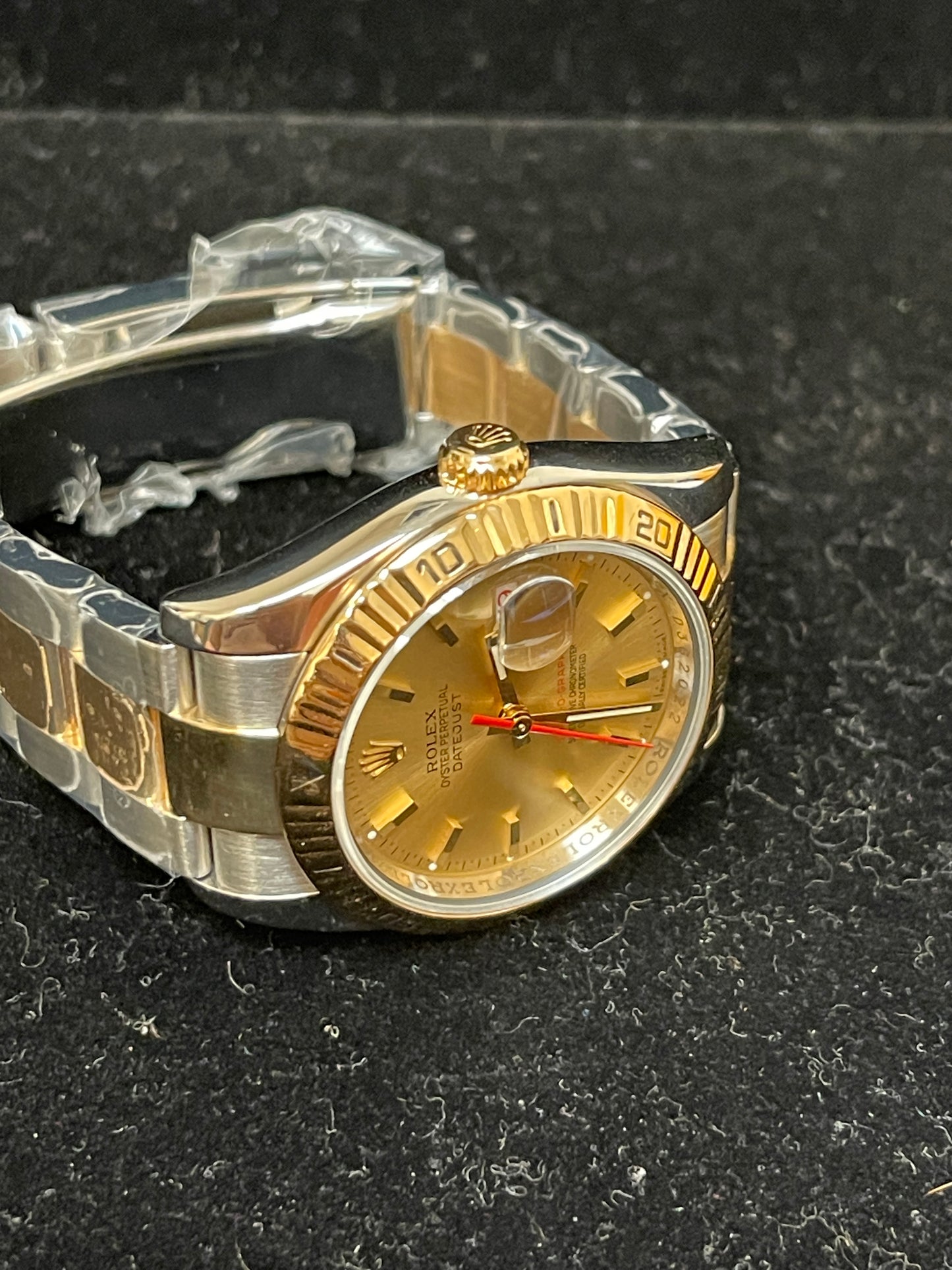 2006 Rolex Datejust Turn-O-Graph 116263 Champagne Dial TT Oyster No Papers 36mm