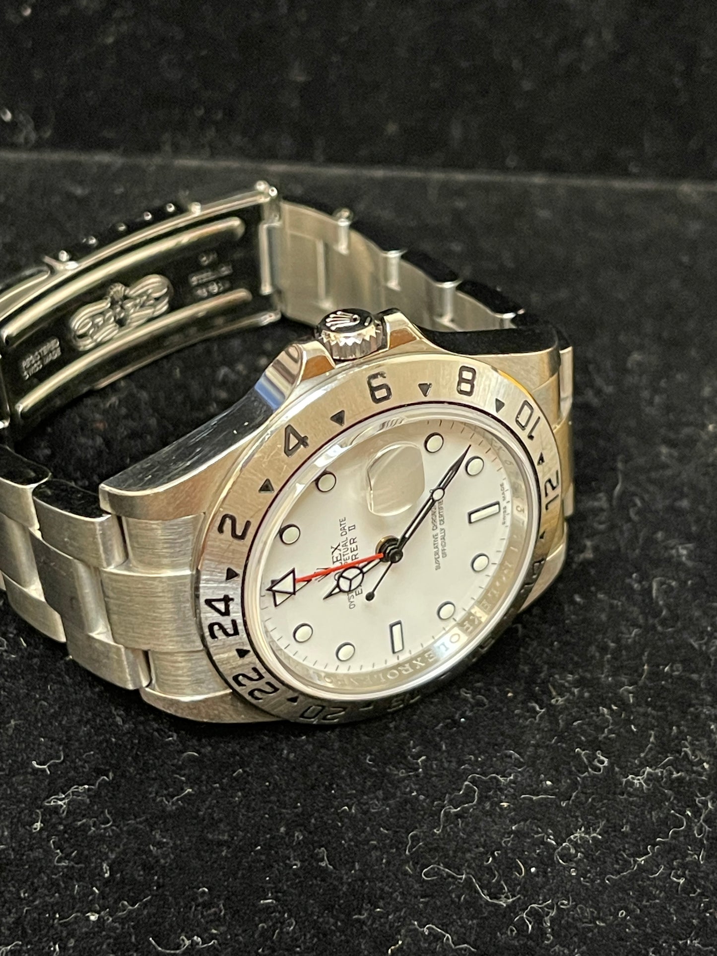 2011 Rolex Explorer II 16570 Polar Scrambled Serial White Dial W Papers 40mm