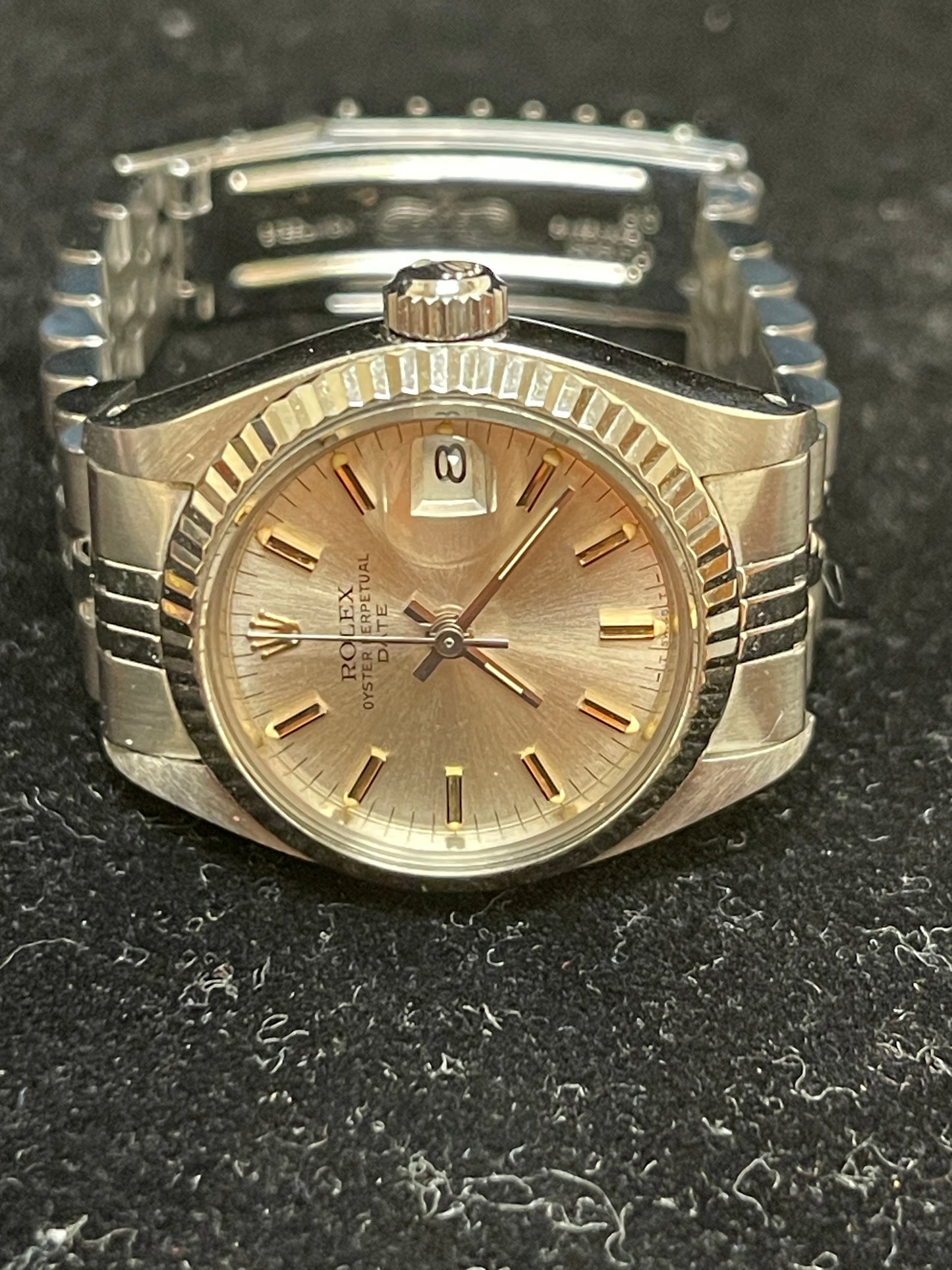 1982 Rolex Ladies Date 6917 Silver Dial SS Jubilee No Papers 26mm