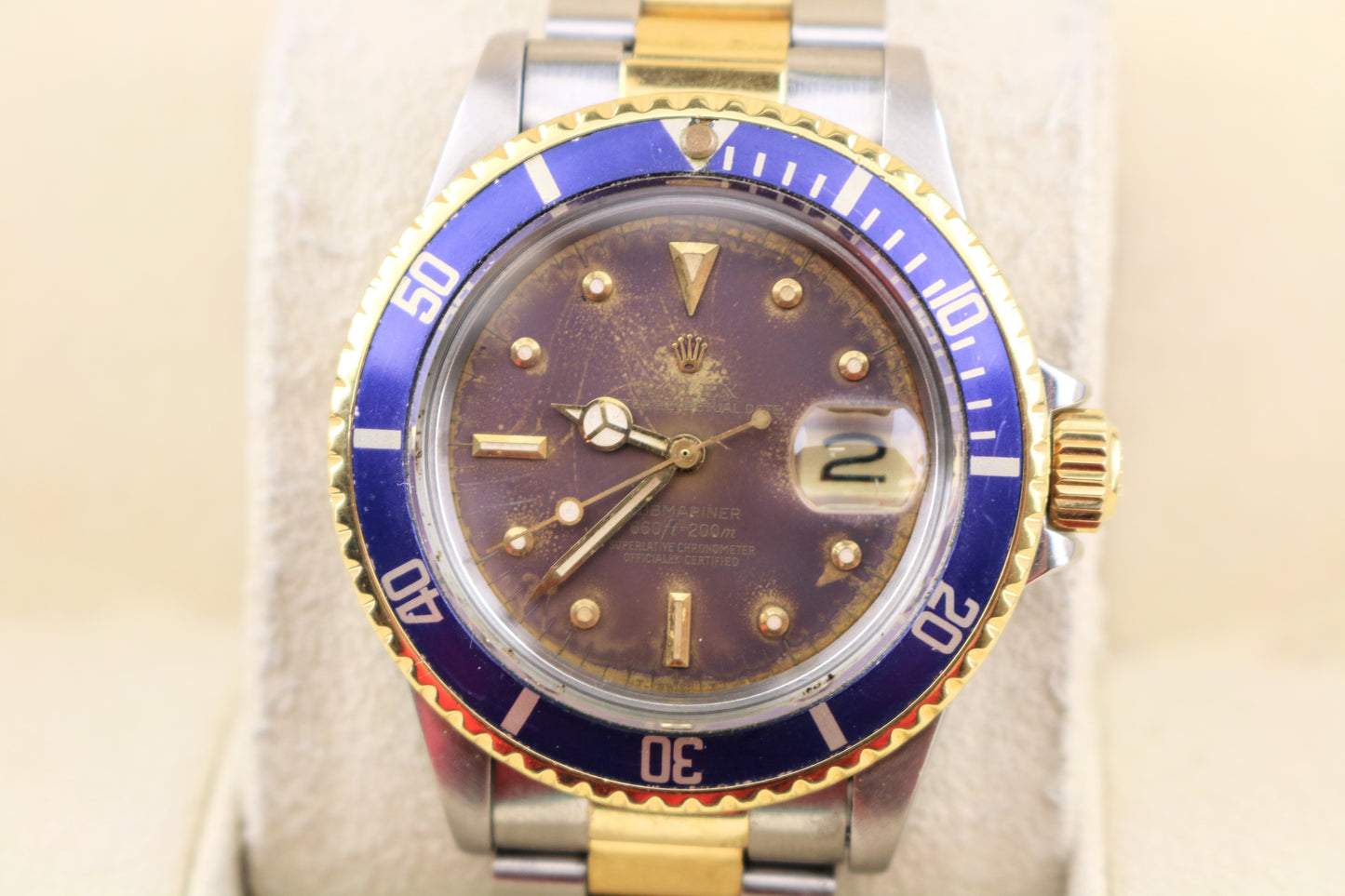 1978 Rolex Vintage Submariner 1680 Blue Purple Nipple Dial TT Oyster 40mm