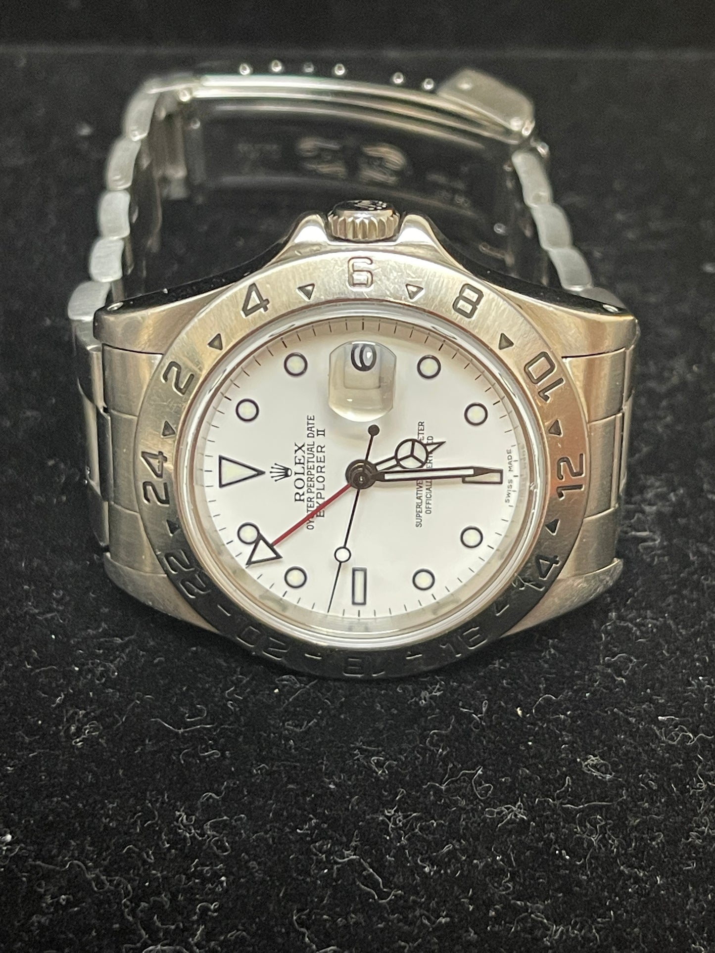 1991 Rolex Explorer II 16570 White Dial SS Oyster 2010 RSC Card 40mm