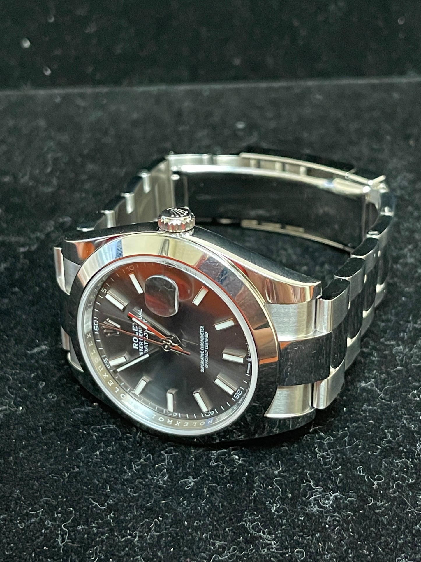 2022 Rolex Datejust 126300 Gray Stick Dial SS Oyster With Papers 41mm