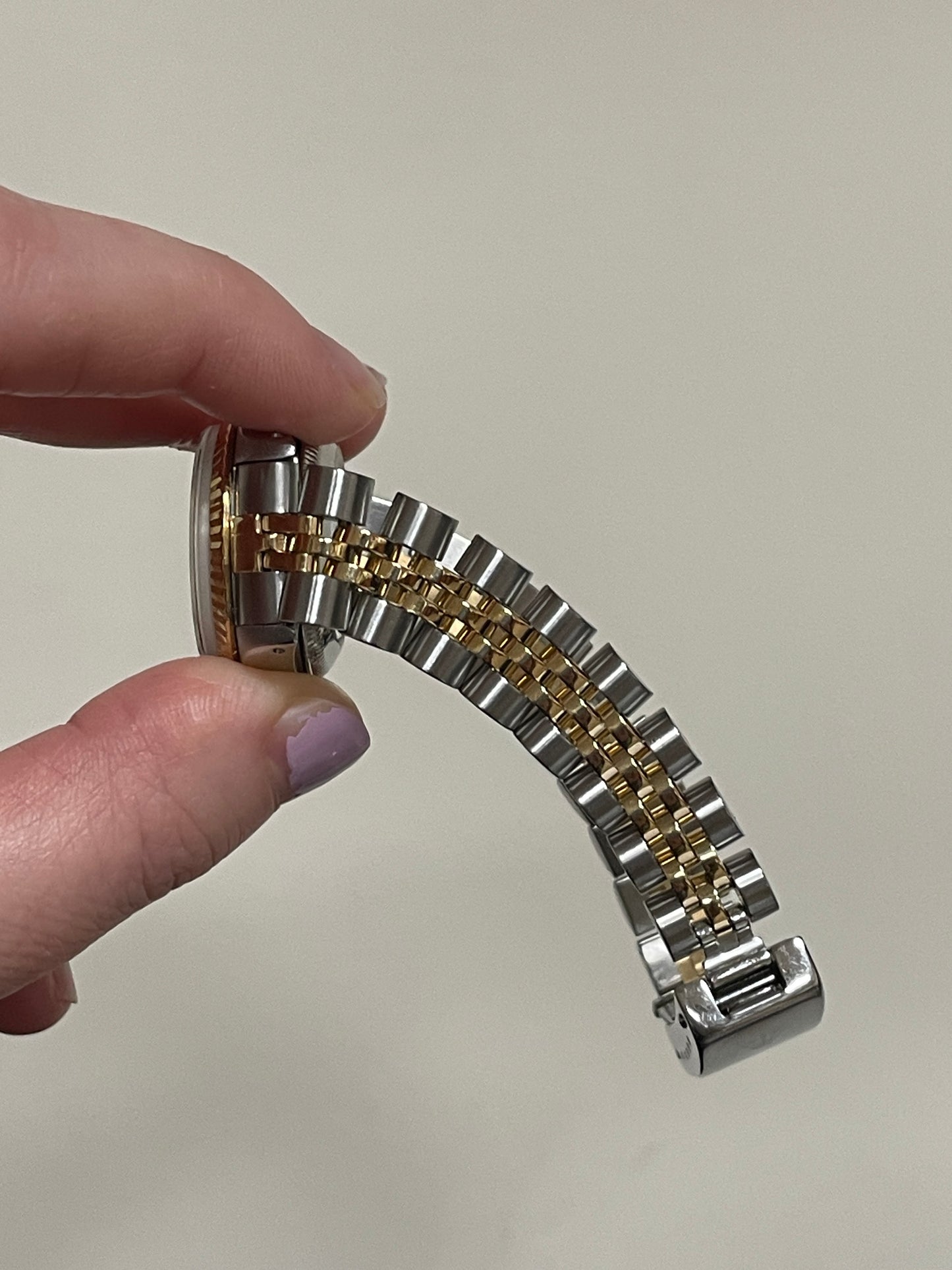 1990 Rolex Ladies Datejust 69173 Black Dial TT 18kt Jubilee No Papers 26mm