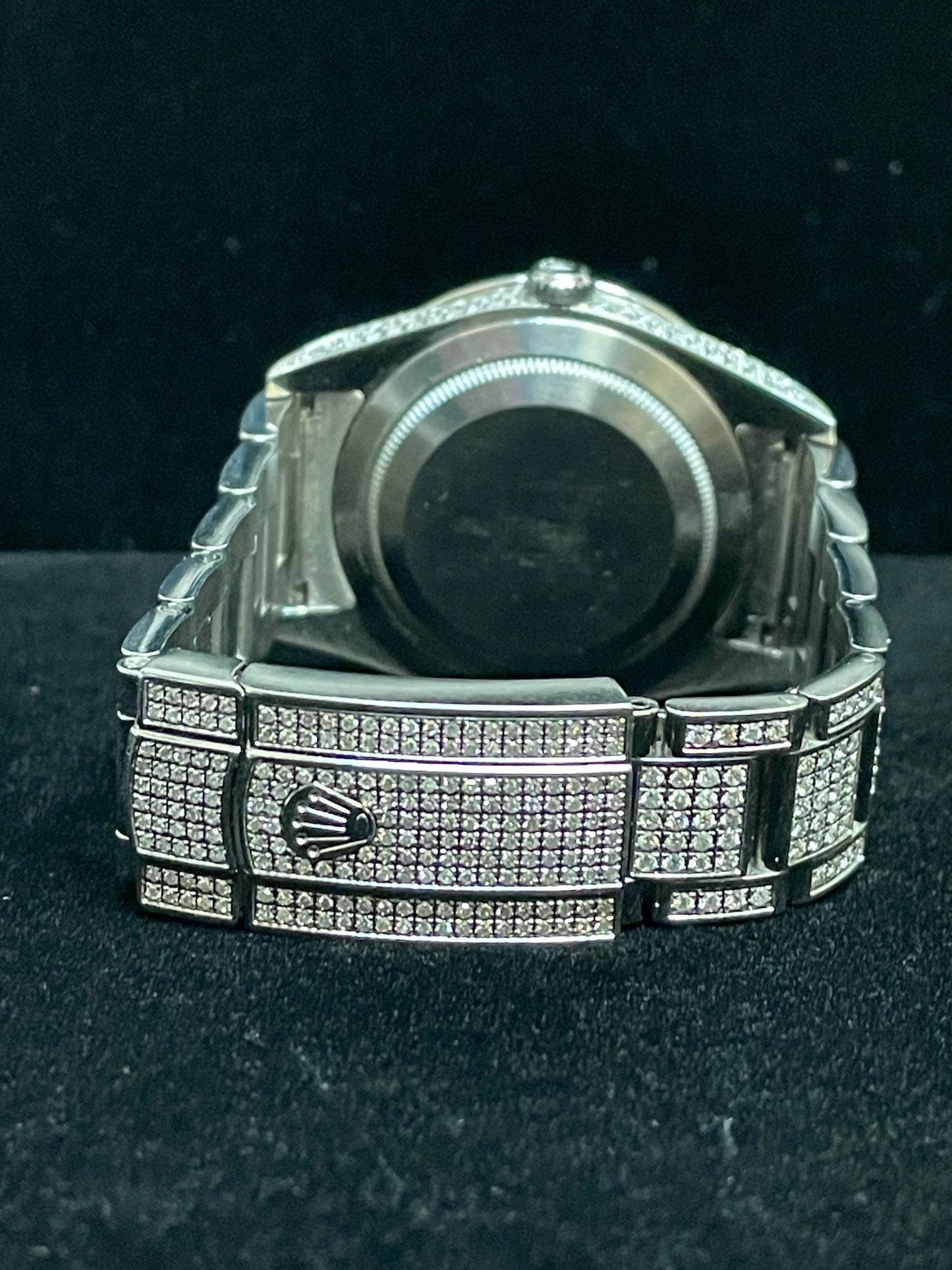 2018 Rolex Oyster Perpetual 114300 Iced Out Paved Roman Oyster 39mm 17CT
