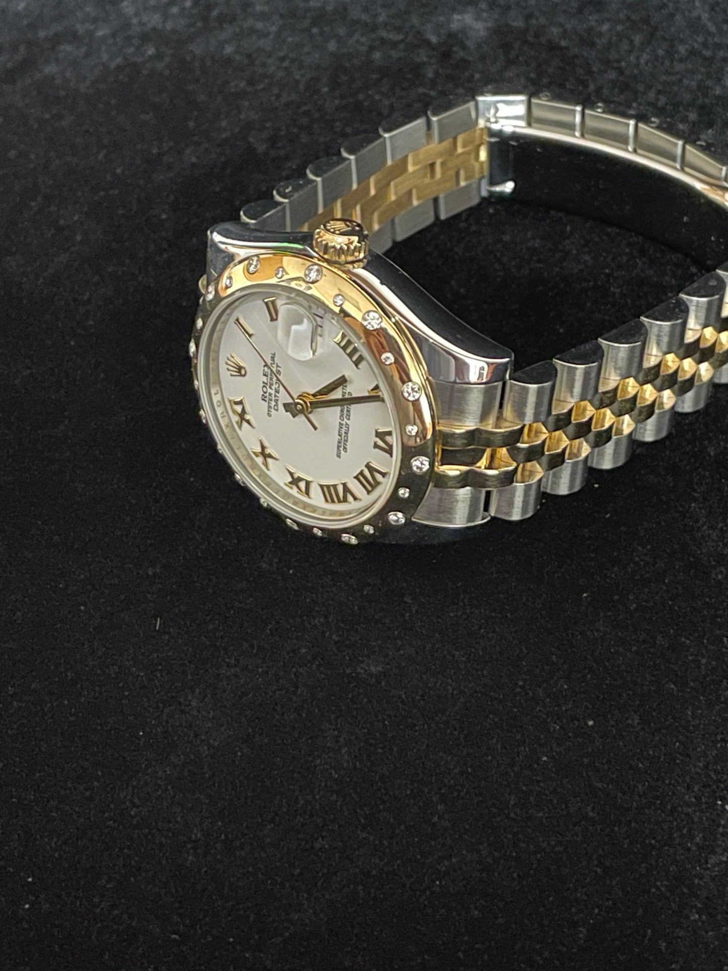 OHA 2014 Rolex Datejust 178343 White Roman Dial Diamond Bezel TT Jubilee Paper 31mm