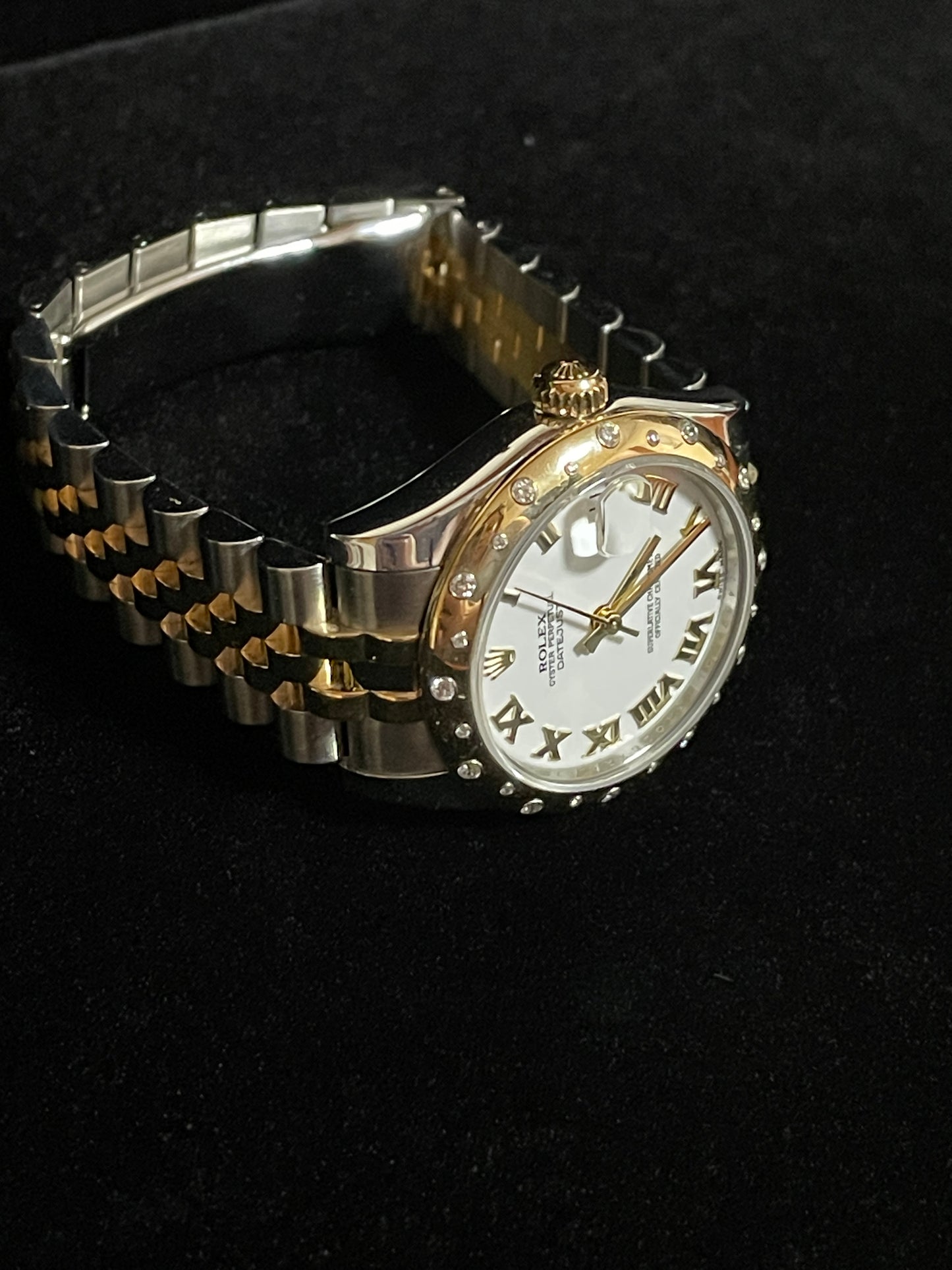 OHA 2014 Rolex Datejust 178343 White Roman Dial Diamond Bezel TT Jubilee Paper 31mm