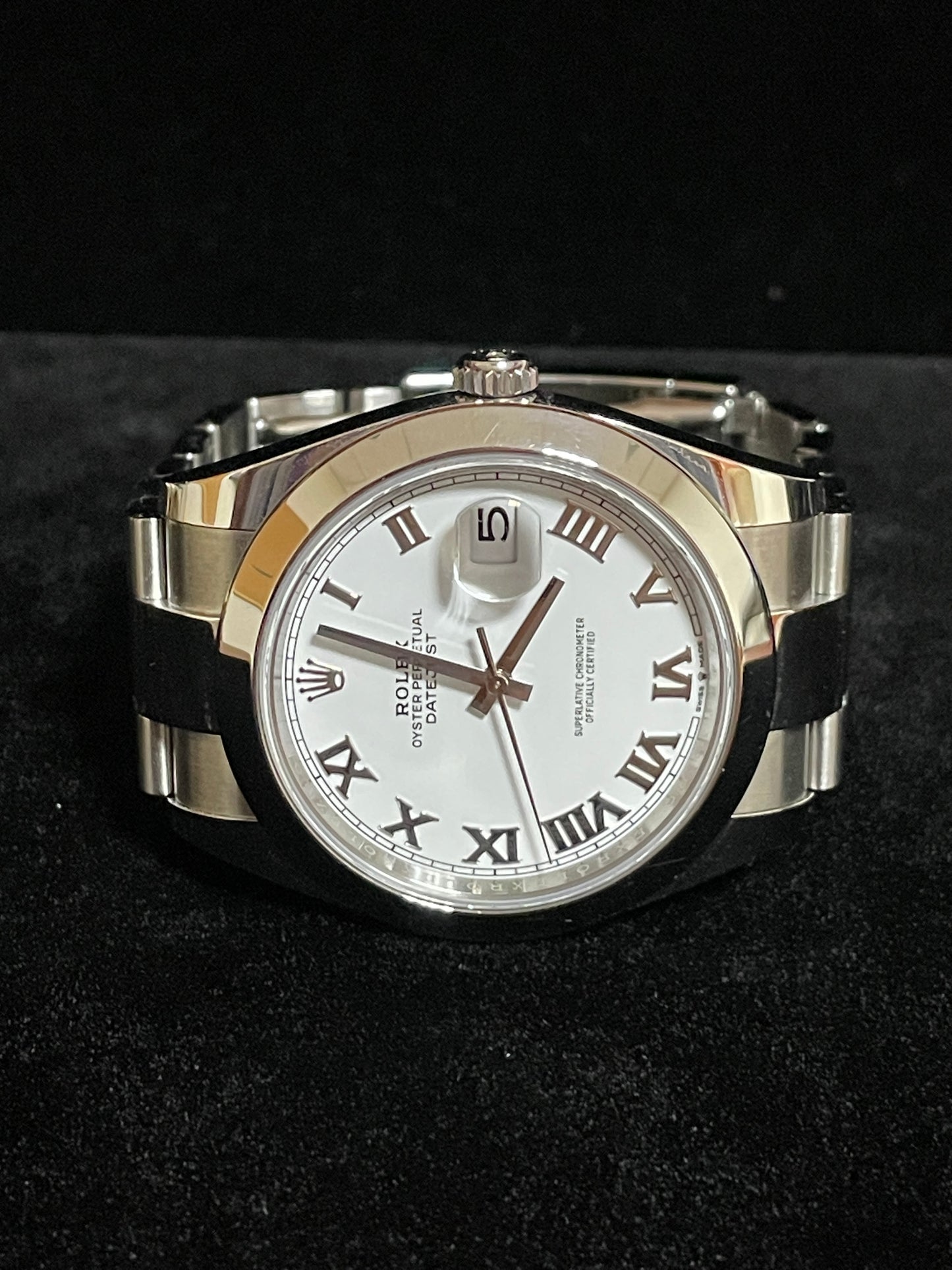 OHA 2024 Rolex Datejust 126300 White Roman Dial SS Oyster With Papers 41mm