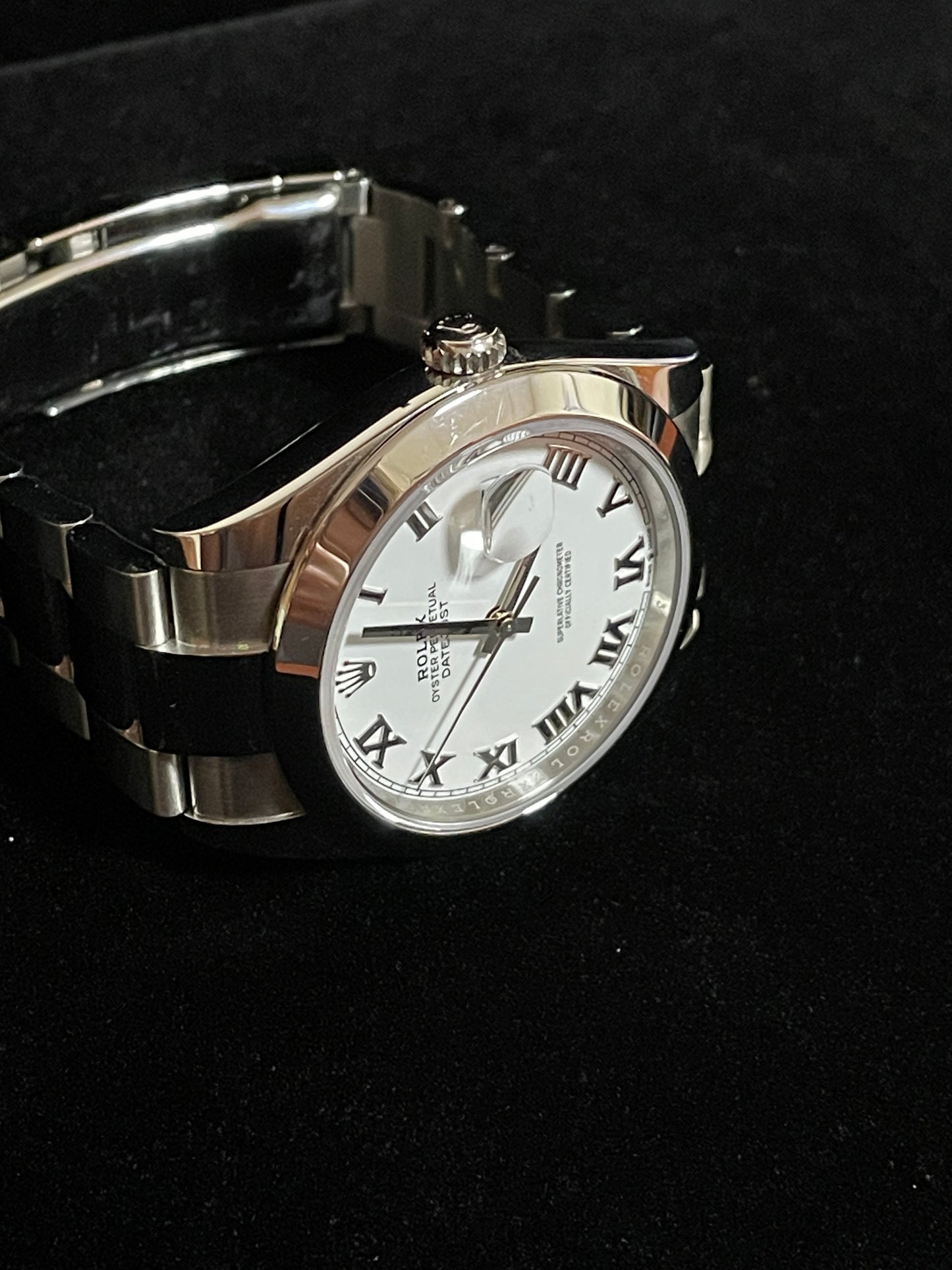 OHA 2024 Rolex Datejust 126300 White Roman Dial SS Oyster With Papers 41mm