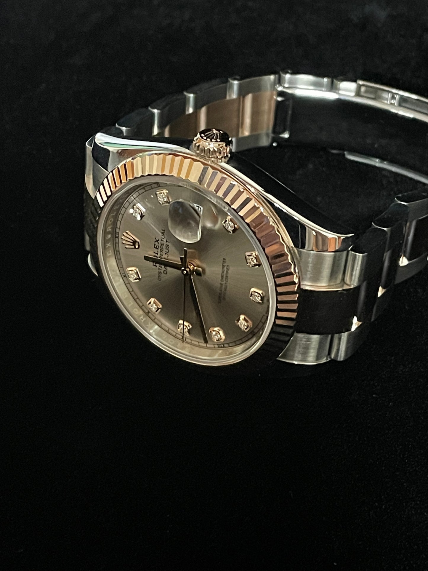 2023 Rolex Datejust 126331 Sundust Diamond Dial TT RG Oyster With Papers 41mm