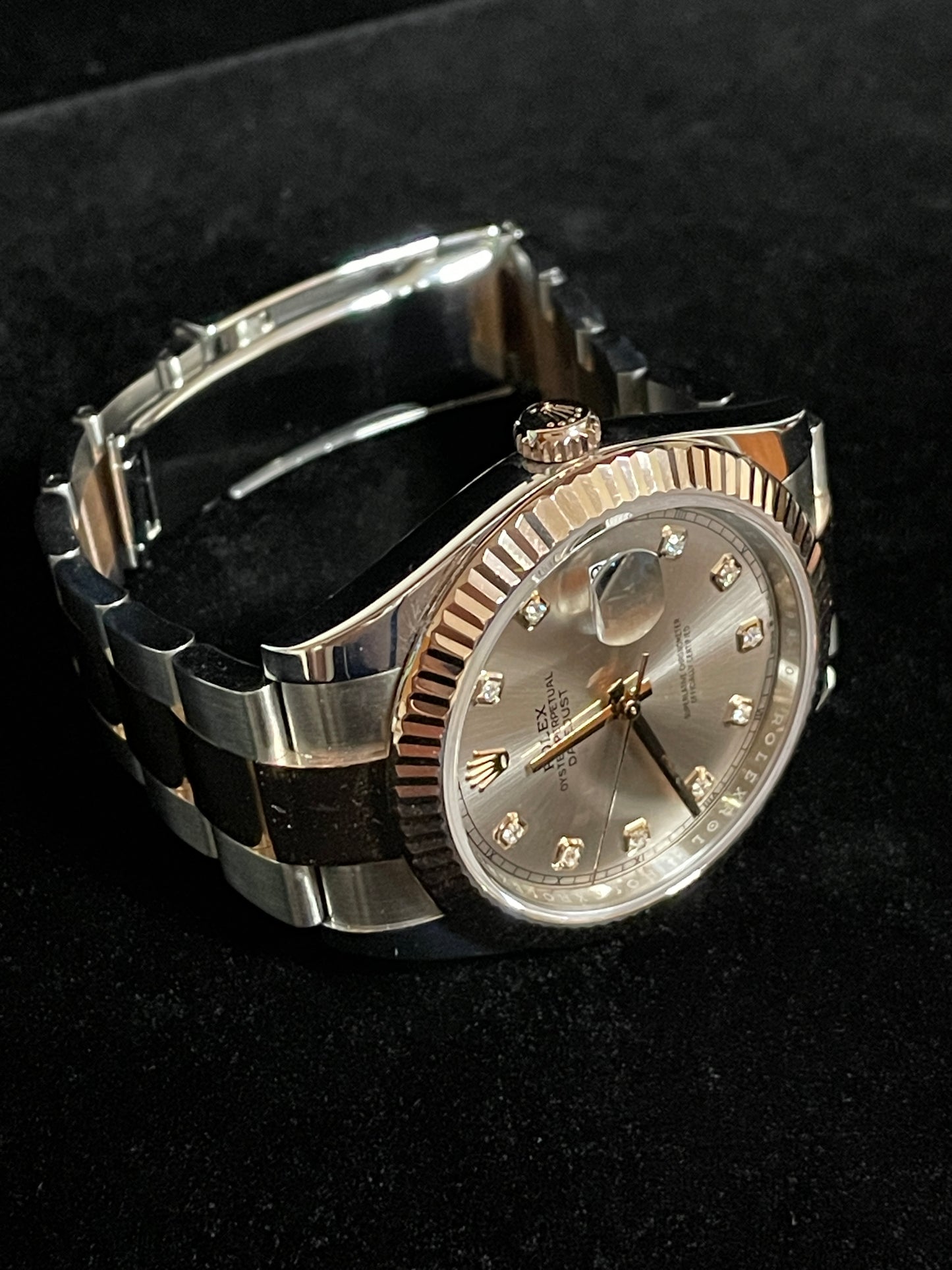 2023 Rolex Datejust 126331 Sundust Diamond Dial TT RG Oyster With Papers 41mm