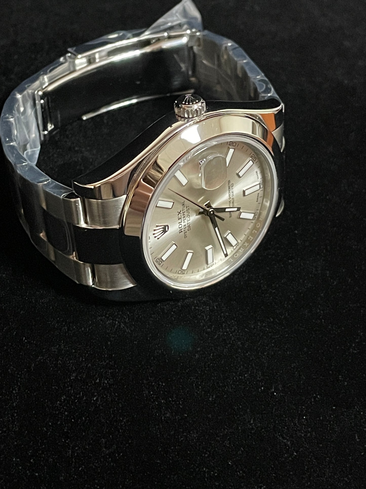 OHA 2015 Rolex Datejust 116300 Silver Stick Dial SS Oyster With Papers 41mm