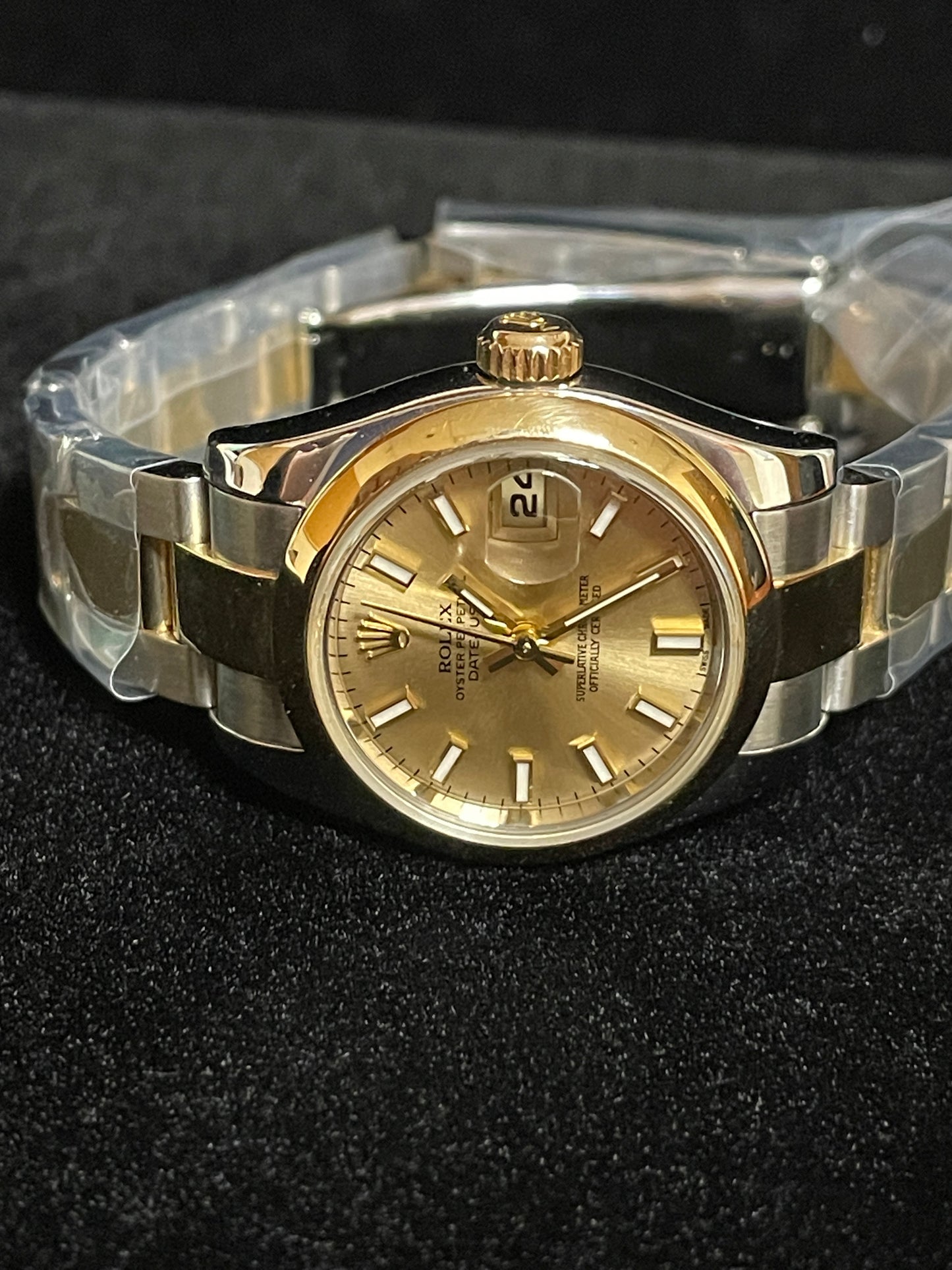 2006 Rolex Ladies Datejust 179163 Champagne Dial TT 18kt Oyster No Papers 26mm