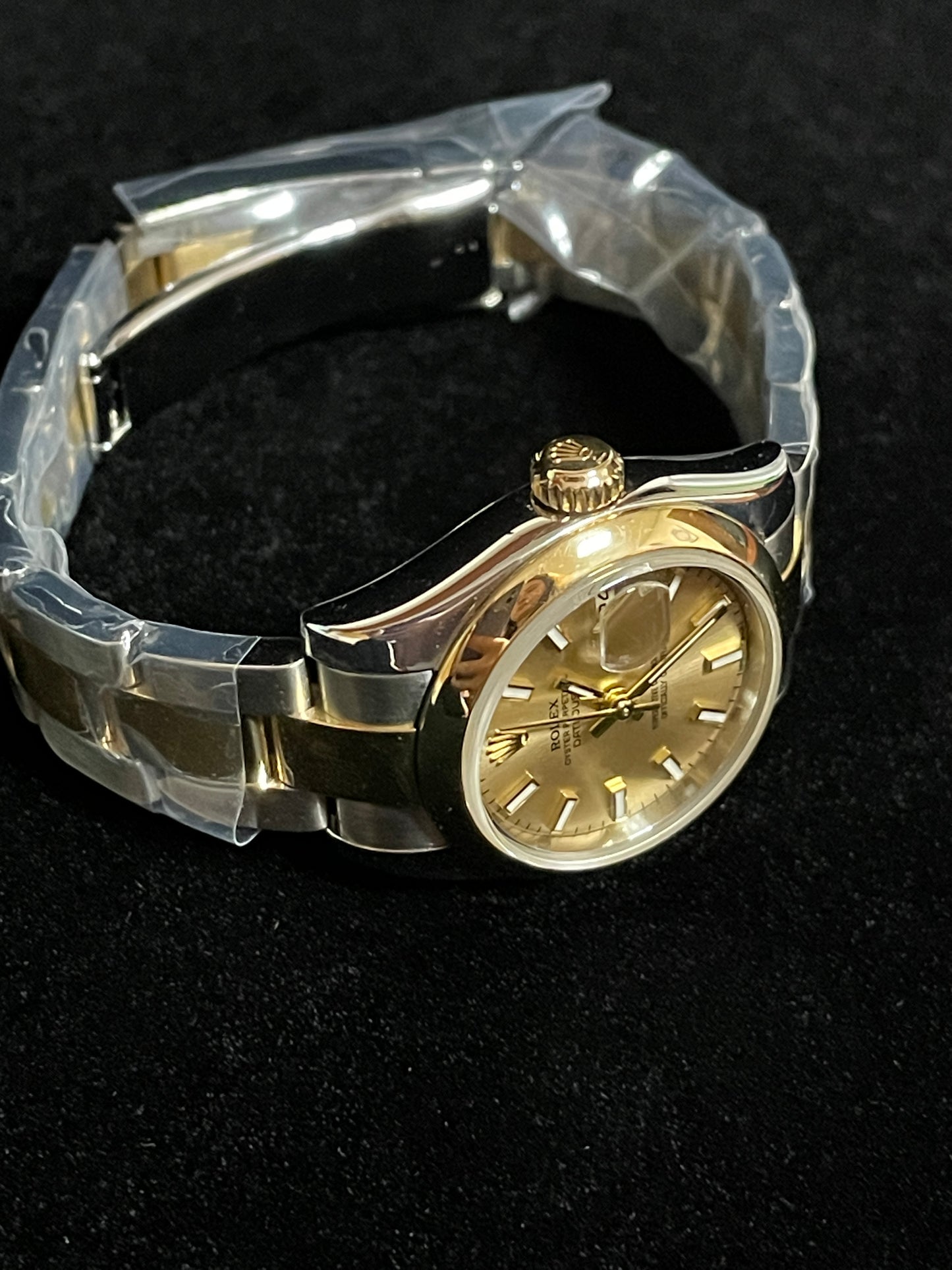2006 Rolex Ladies Datejust 179163 Champagne Dial TT 18kt Oyster No Papers 26mm