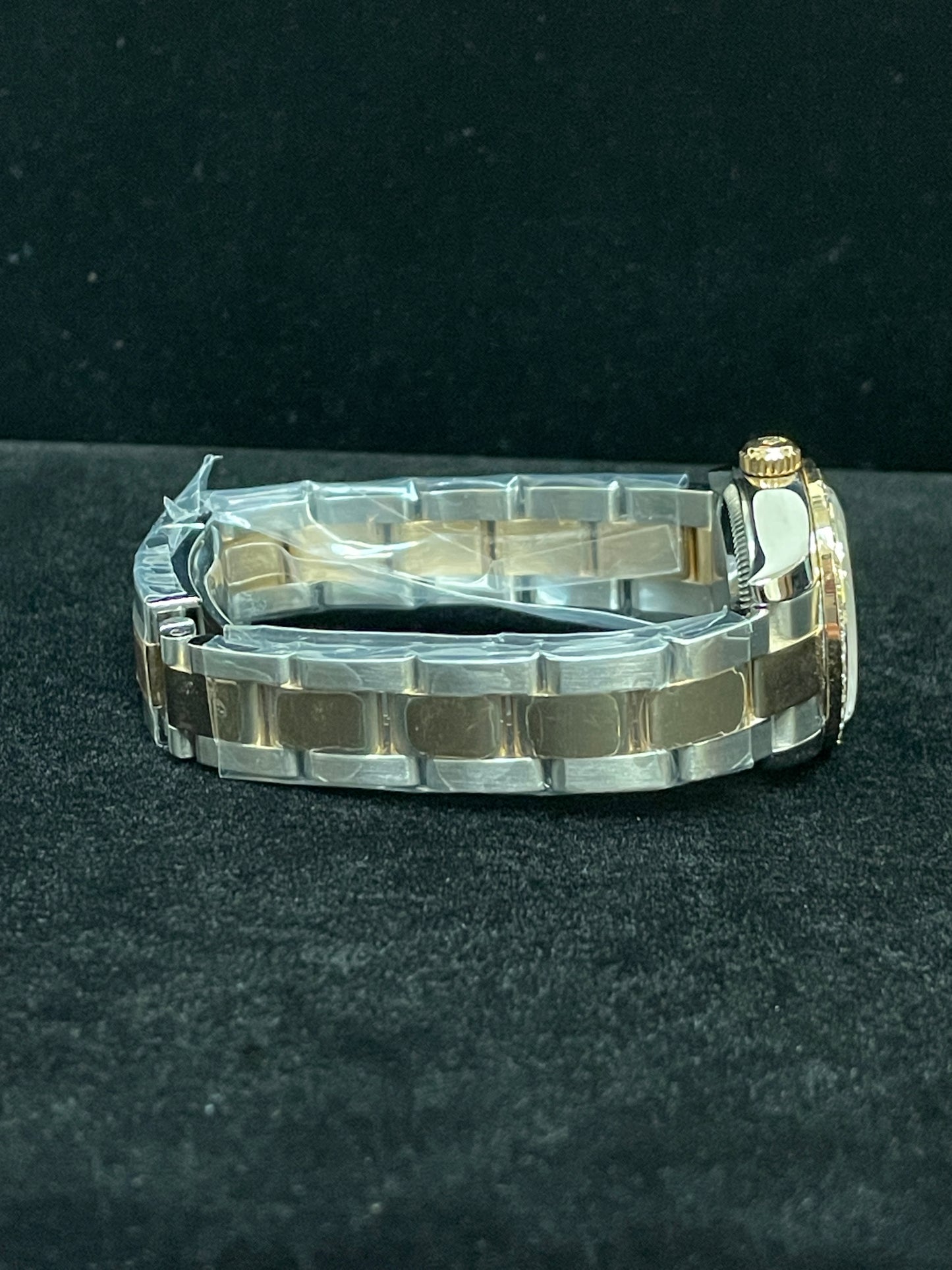 2007 Rolex Ladies Datejust 179173 Diamond Bezel Blue Dial TT 18kt Oyster 26mm