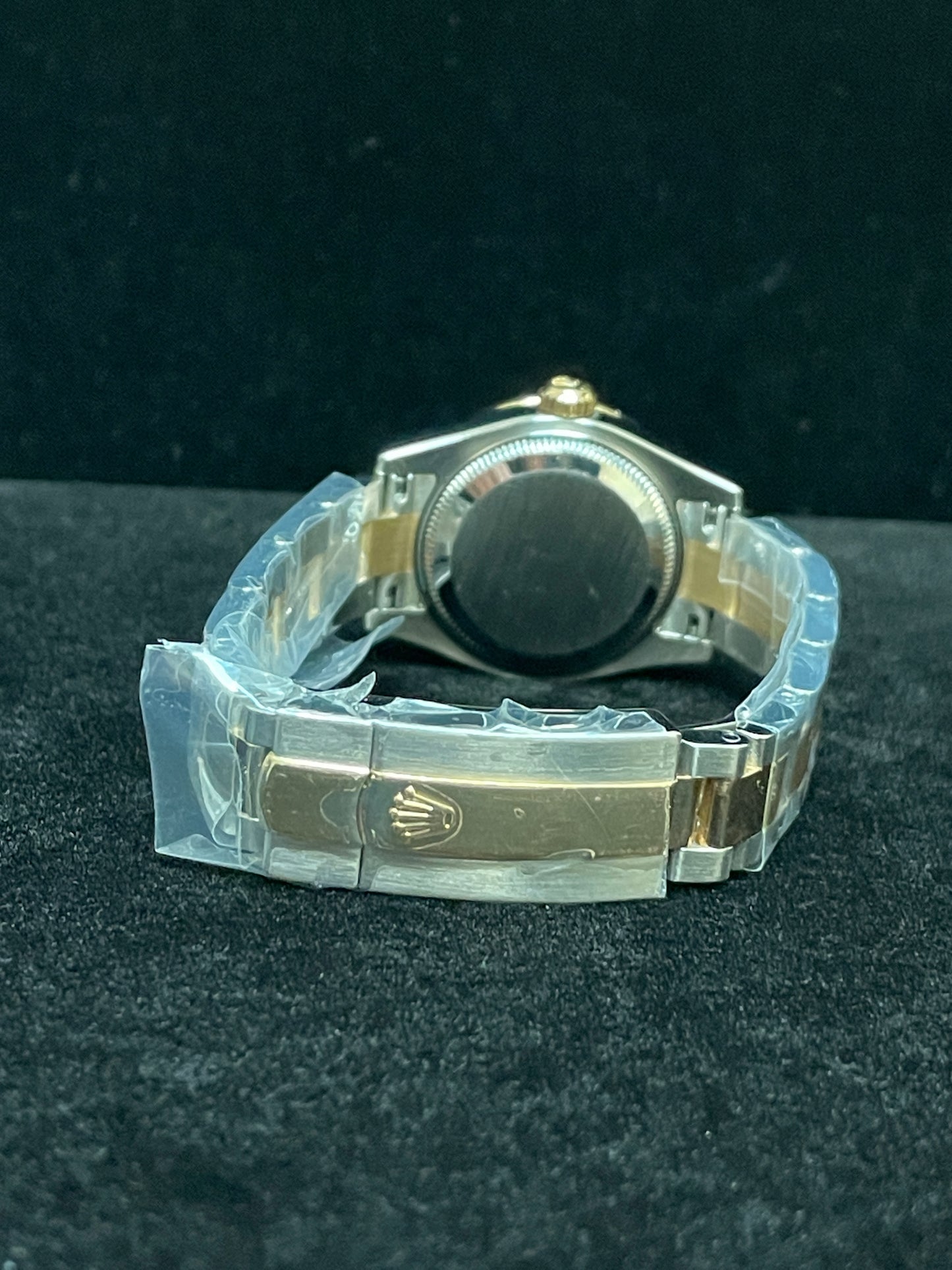 2007 Rolex Ladies Datejust 179173 Diamond Bezel Blue Dial TT 18kt Oyster 26mm