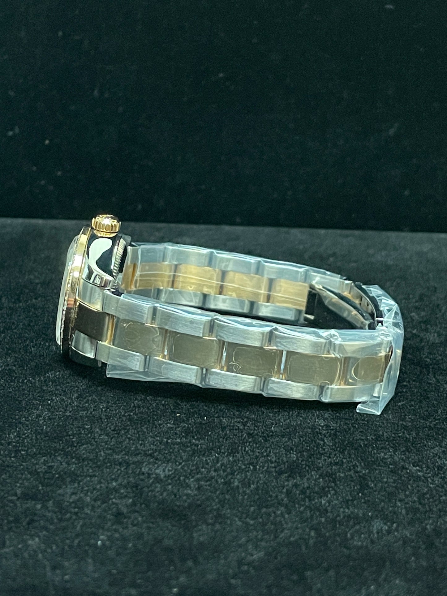 2007 Rolex Ladies Datejust 179173 Diamond Bezel Blue Dial TT 18kt Oyster 26mm