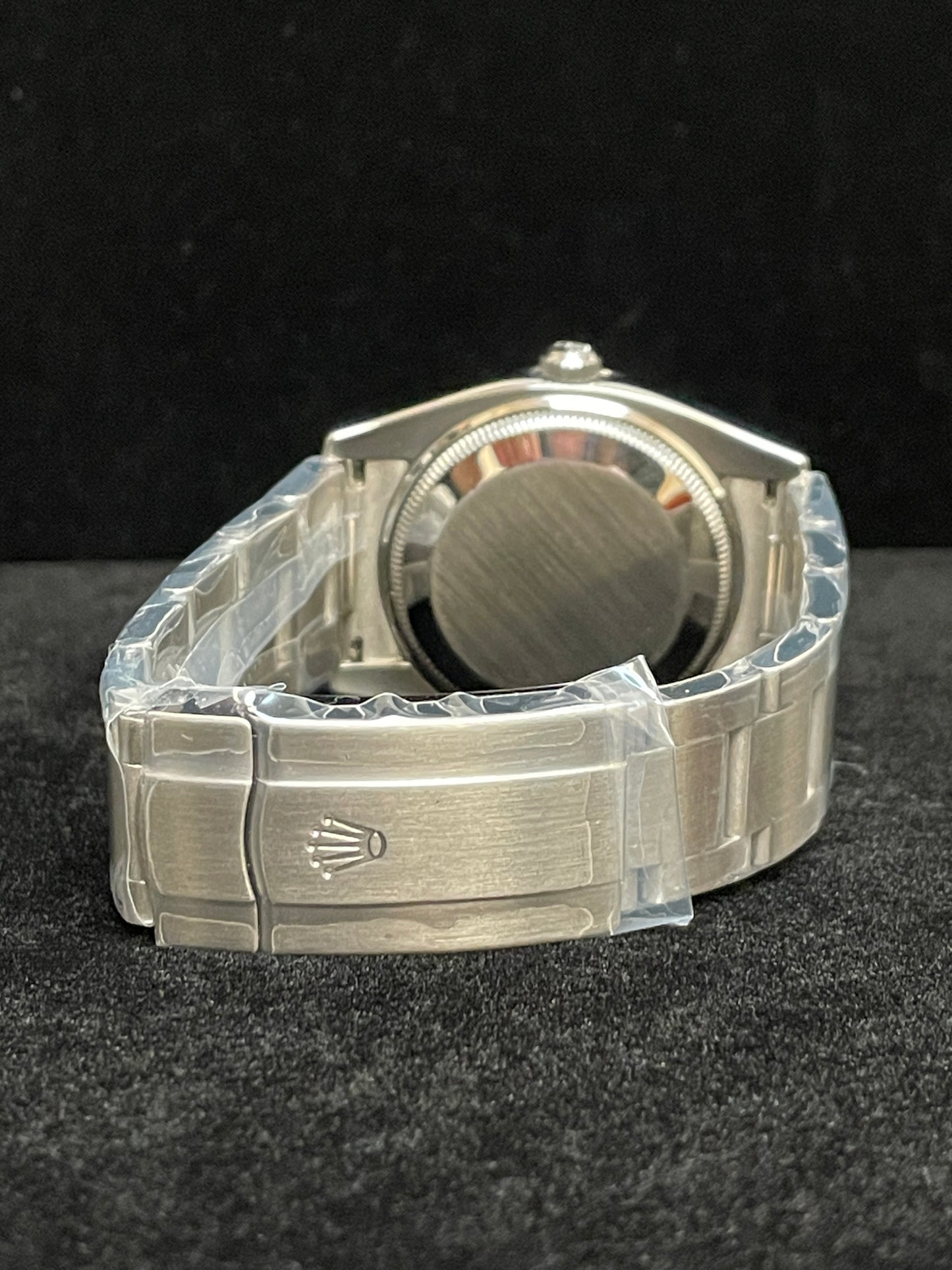 2010 Rolex Air-King 114234 Silver Roman Diamond Dial SS Oyster With Papers 34mm