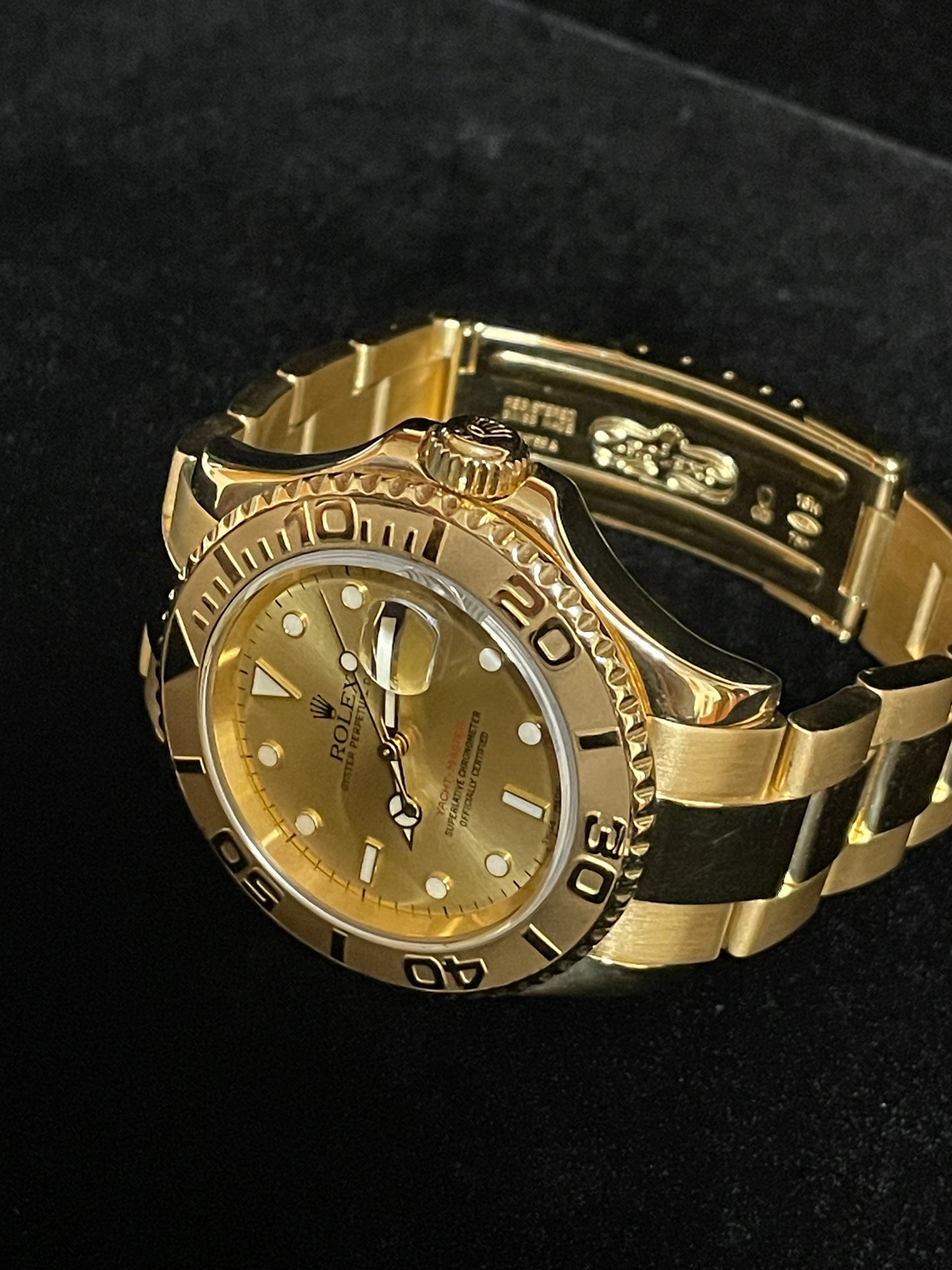OH 2001 Rolex Yacht-Master 16628 Champagne Dial YG 18kt Oyster No Papers 40mm