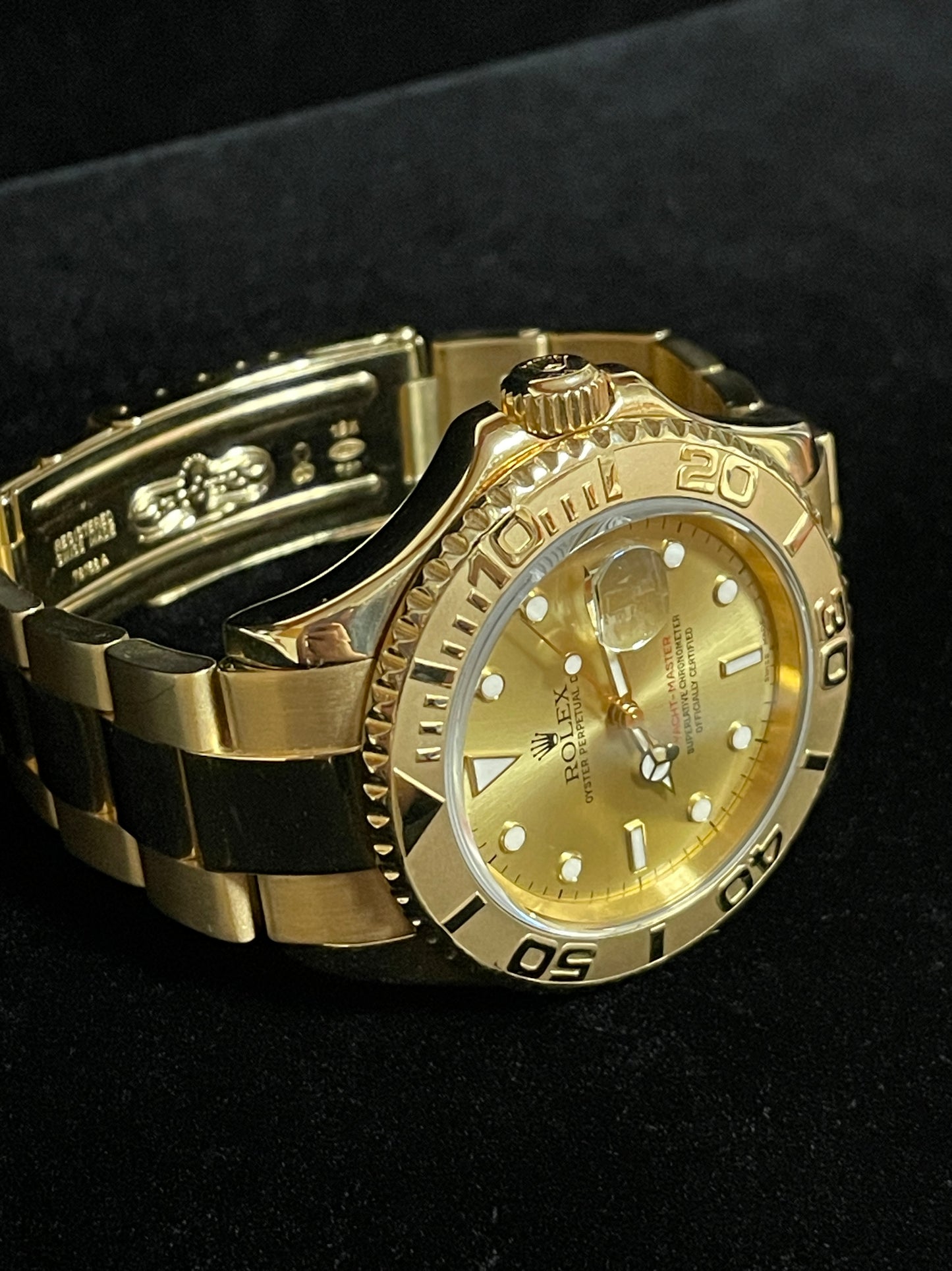 OH 2001 Rolex Yacht-Master 16628 Champagne Dial YG 18kt Oyster No Papers 40mm