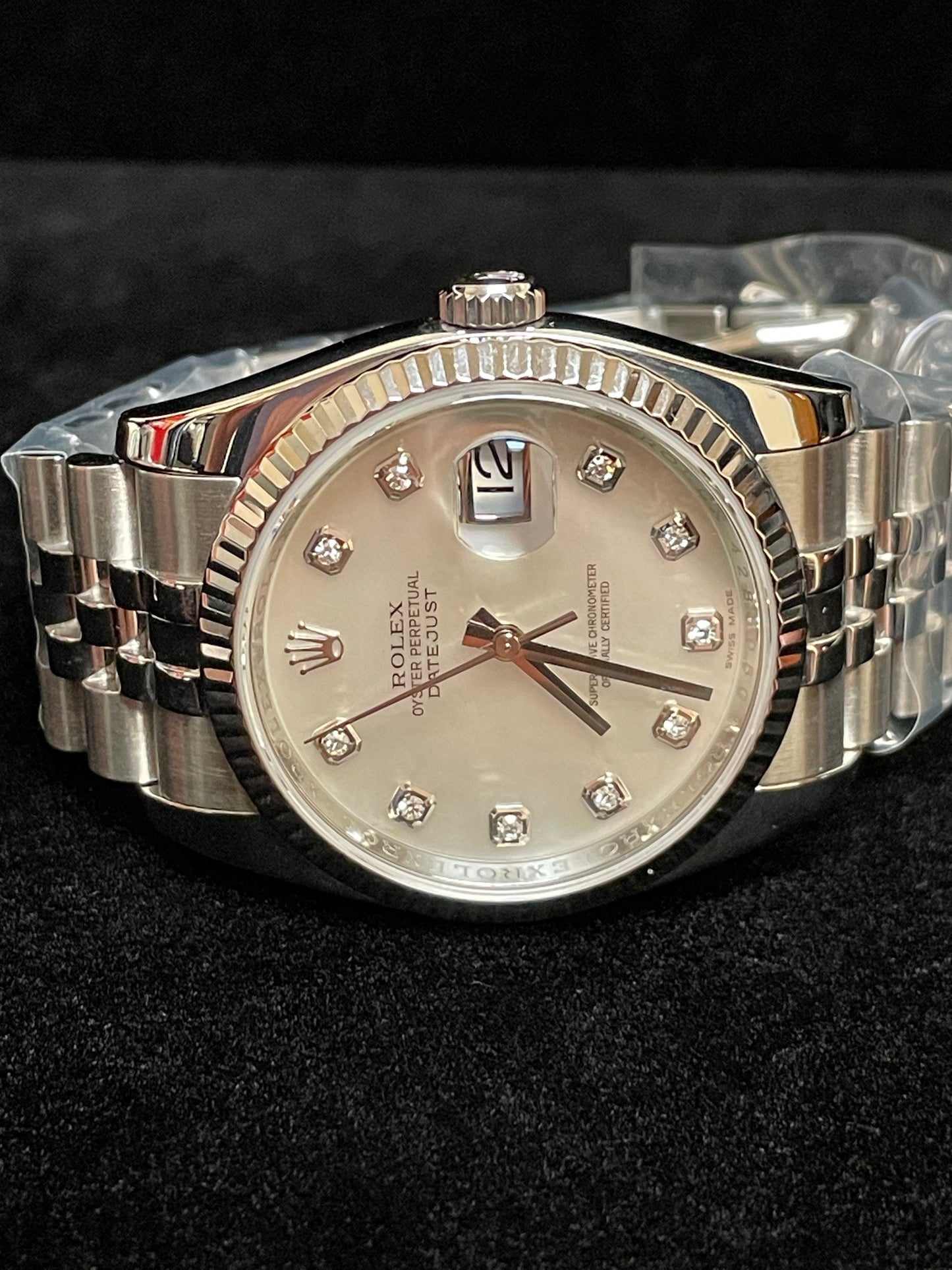 2017 Rolex Datejust 116234 MOP Diamond Dial SS Jubilee No Papers 36mm