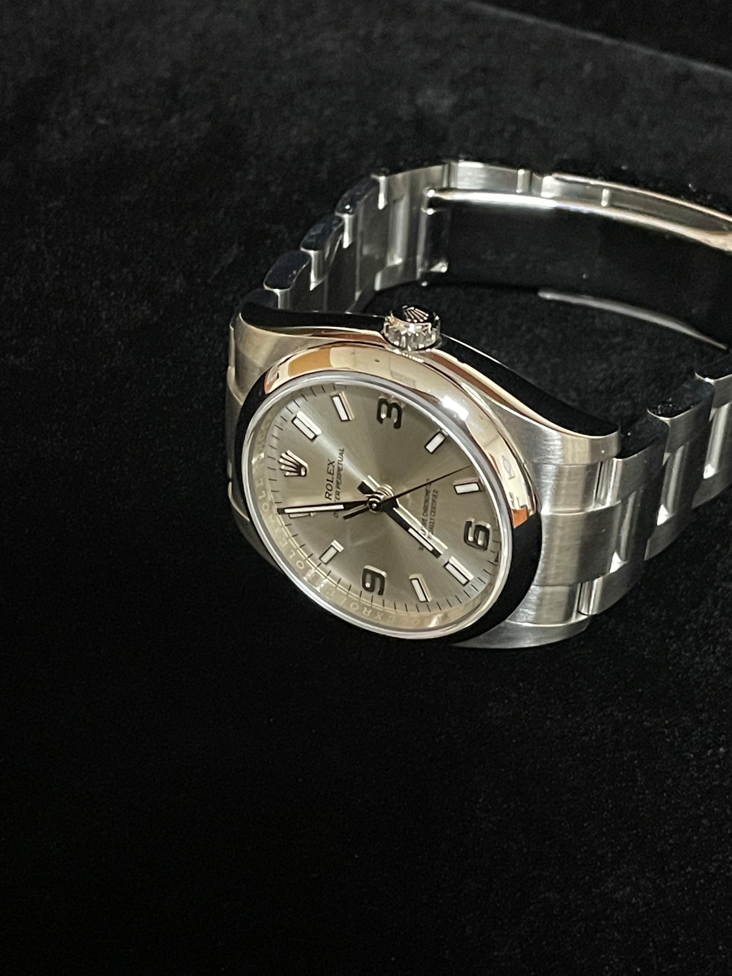 2017 Rolex Oyster Perpetual 114200 Silver Dial SS Oyster With Papers 34mm