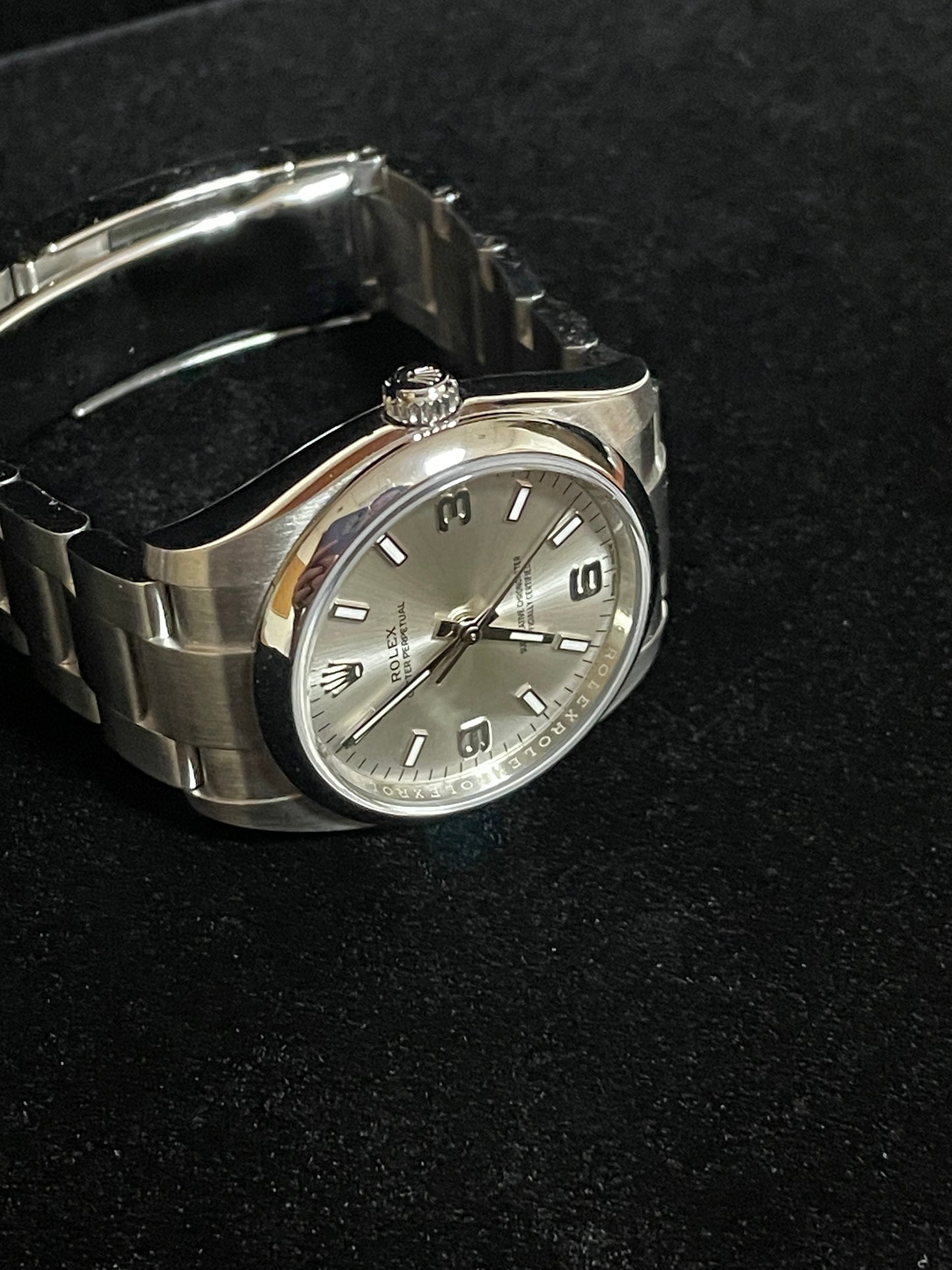 2017 Rolex Oyster Perpetual 114200 Silver Dial SS Oyster With Papers 34mm