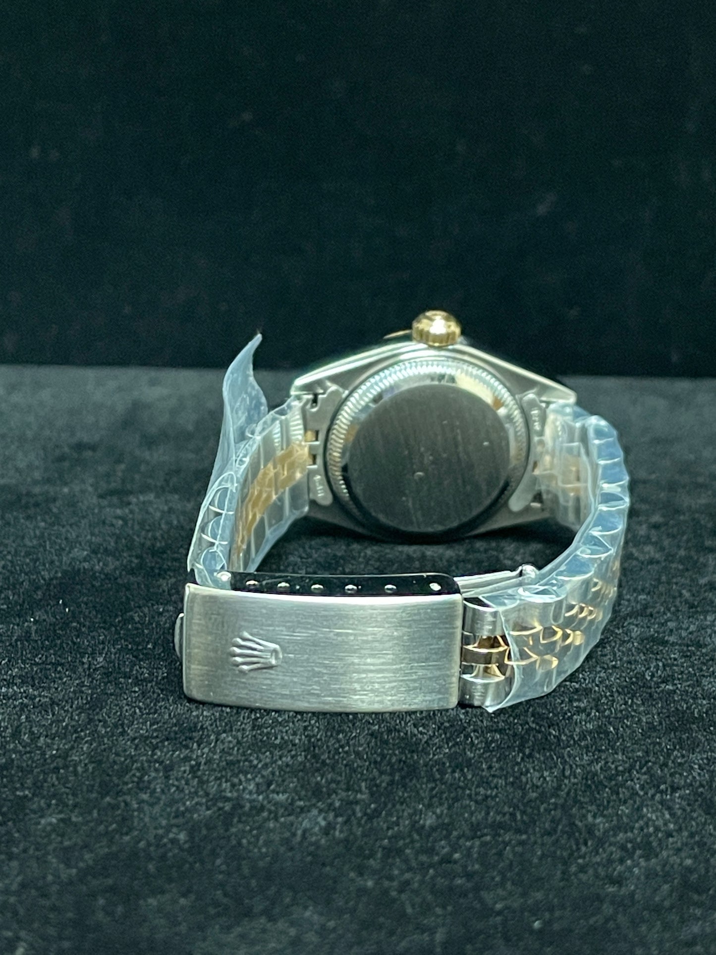 1998 Rolex Ladies Datejust 69173 Black Dial TT 18kt Jubilee With Papers 26mm