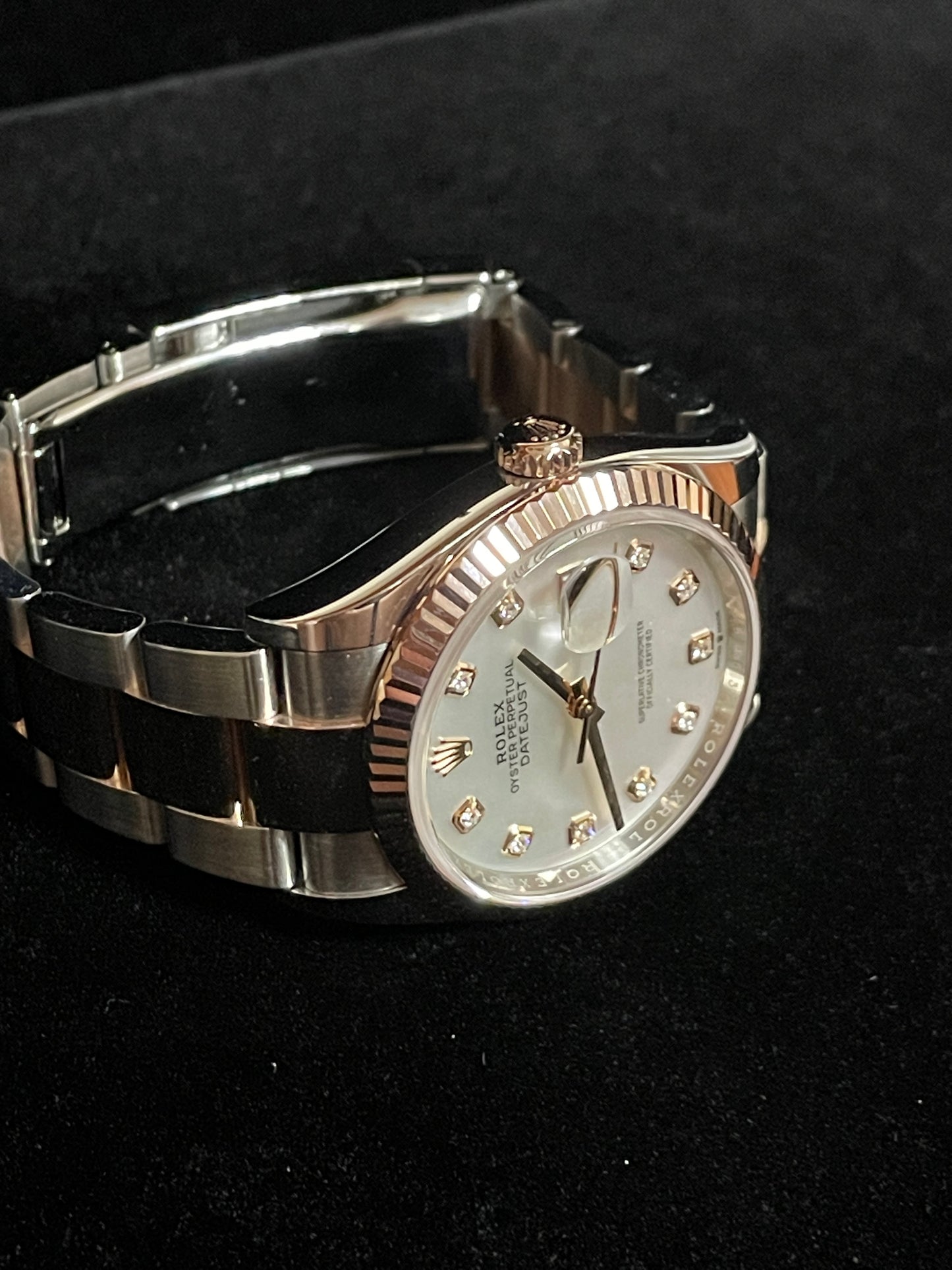 2023 Rolex Datejust 126231 White MOP Diamond Dial TT Rose Oyster W/ Papers 36mm