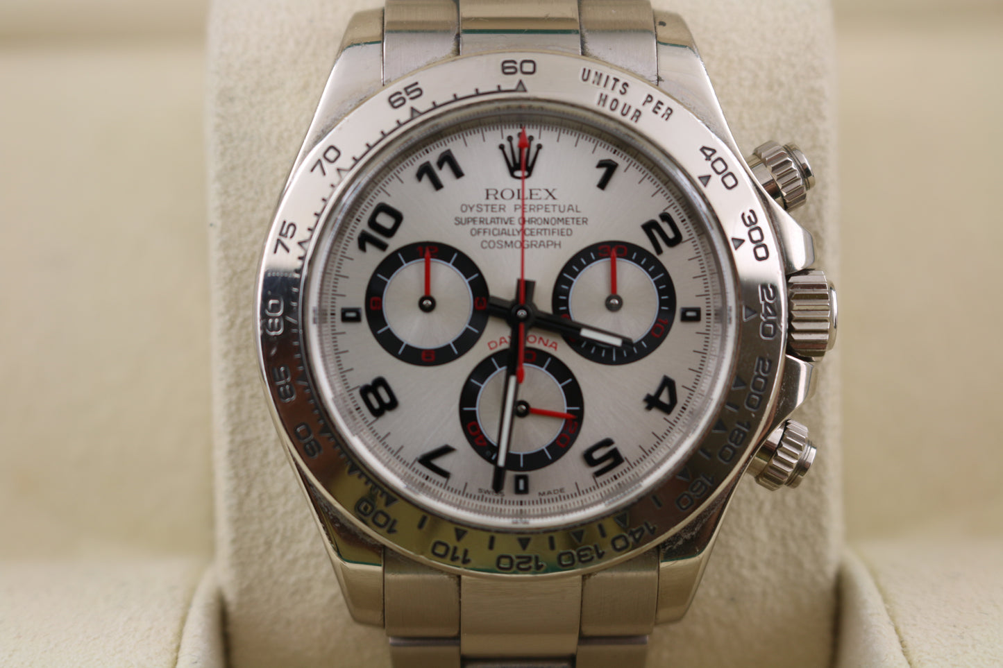 2007 Rolex Daytona 116509 Silver Racing Dial 18kt White Gold No Papers 40mm