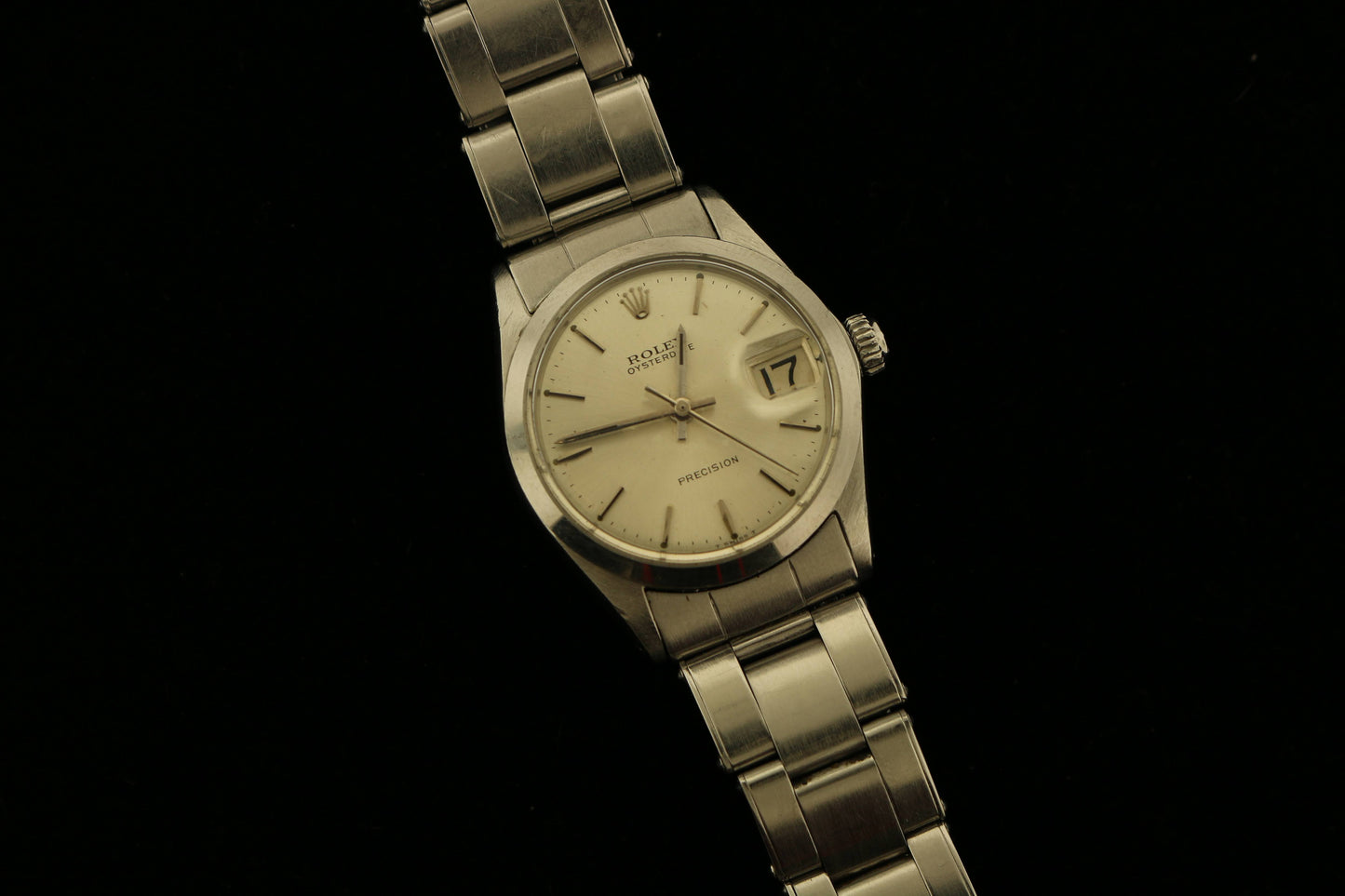 1966 Rolex OysterDate 6466 Silver Dial Stainless Steel Rivet No Papers 31mm