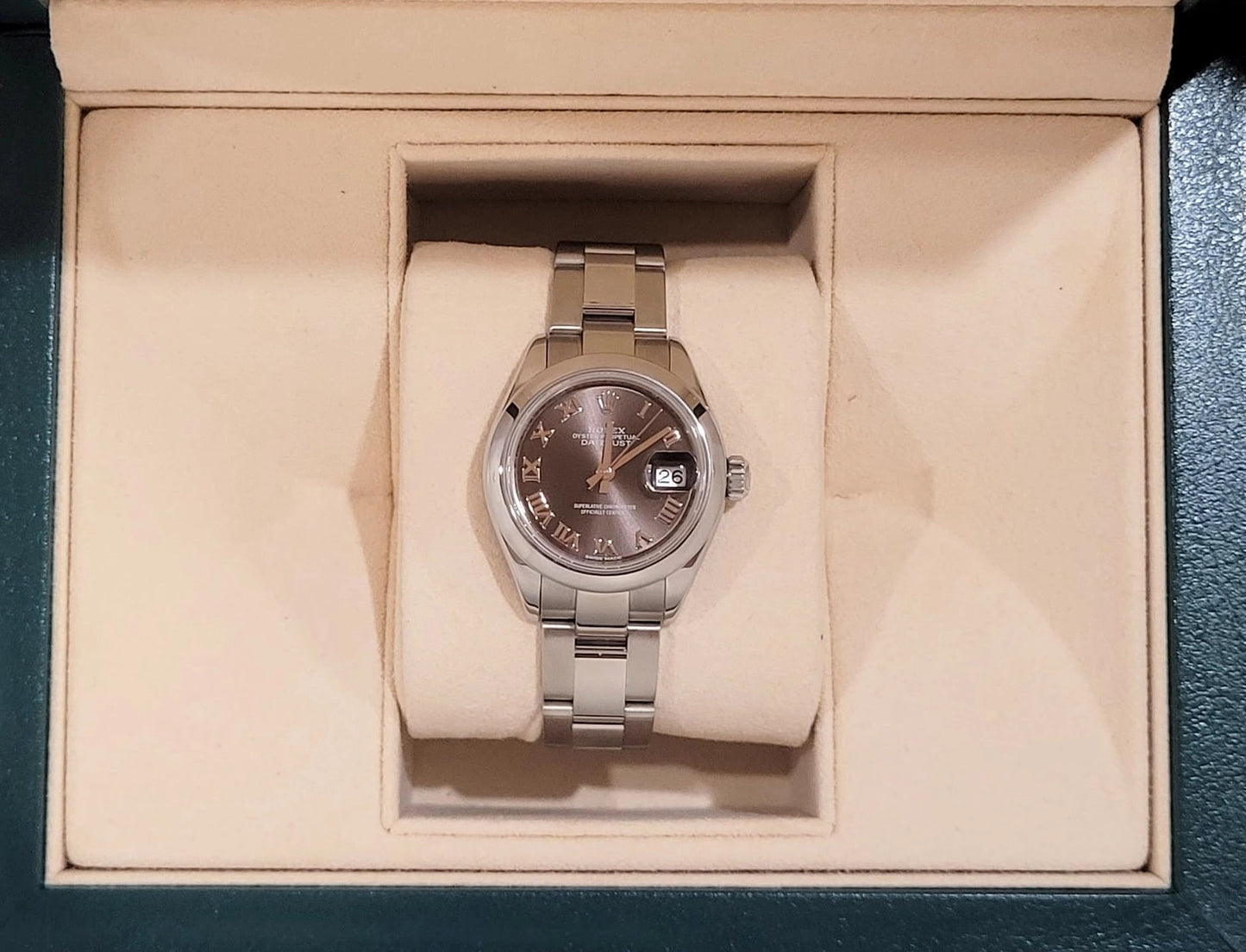 2018 Rolex Ladies Datejust 279160 Rhodium Roman Dial SS Oyster No Papers 28mm