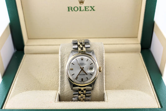 1963 Rolex Datejust 1601 Silver Stick Dial TT Jubilee No Papers 36mm